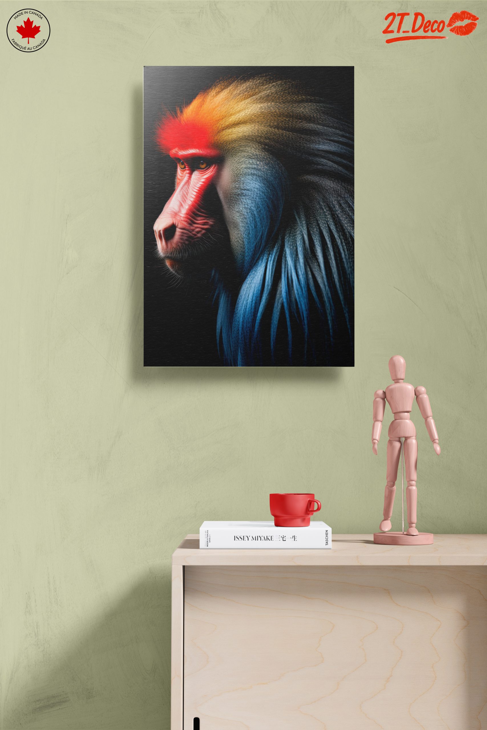 Vibrant Baboon Portrait Wall Art - Image 14