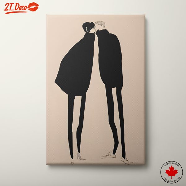Stylized Couple Embracing in Artistic Pose