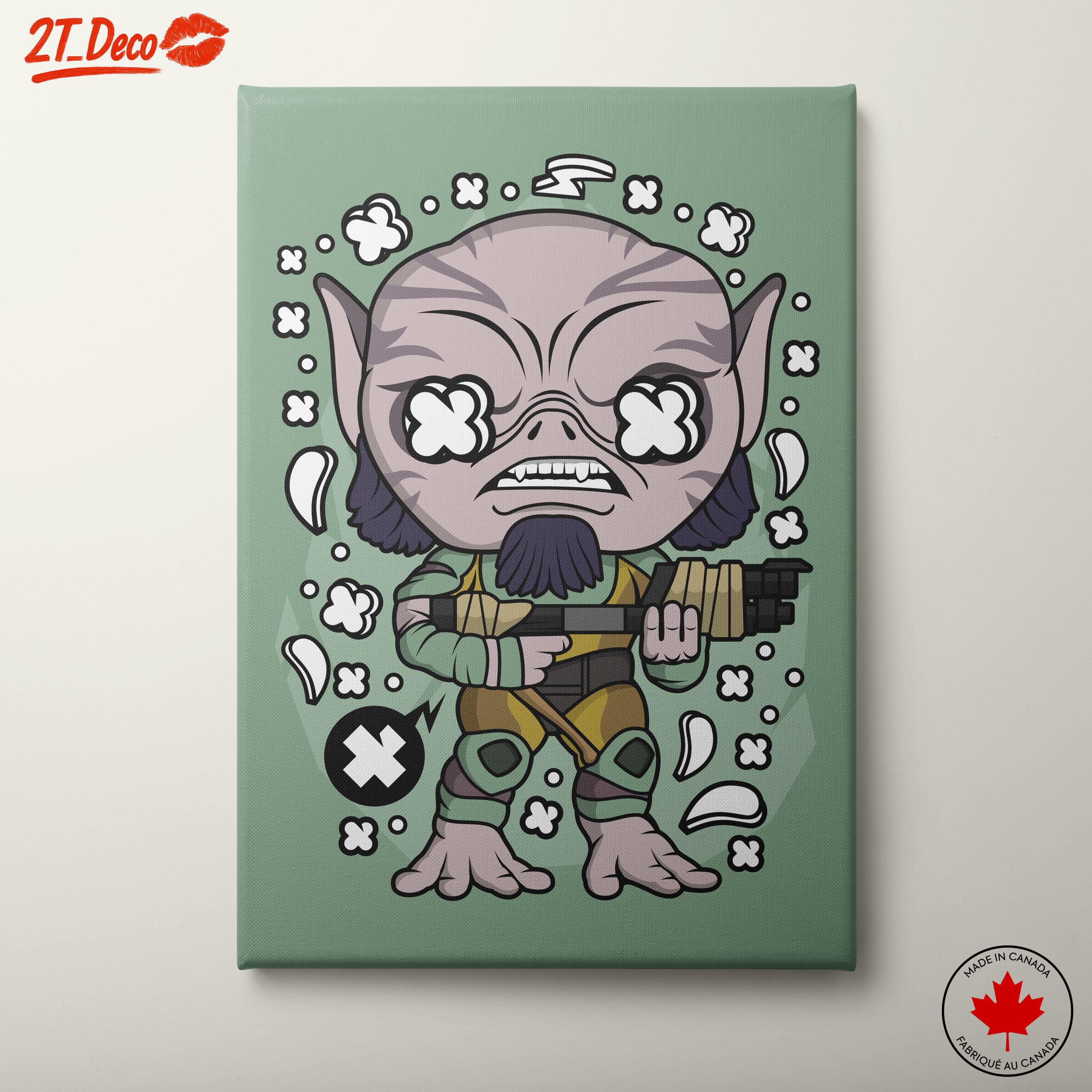 Stylized Animated Character with Weapon