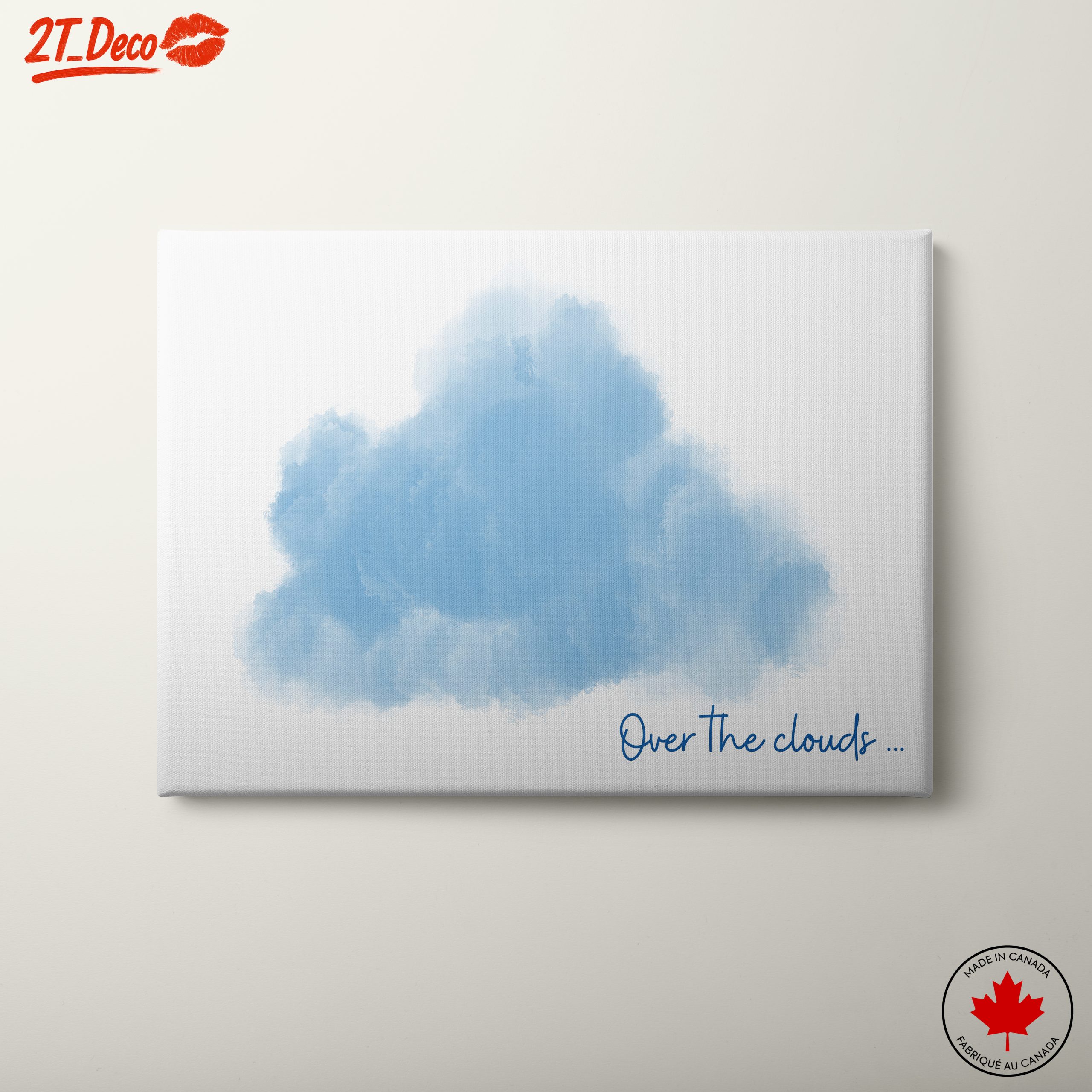 Whimsical Blue Cloud Artwork
