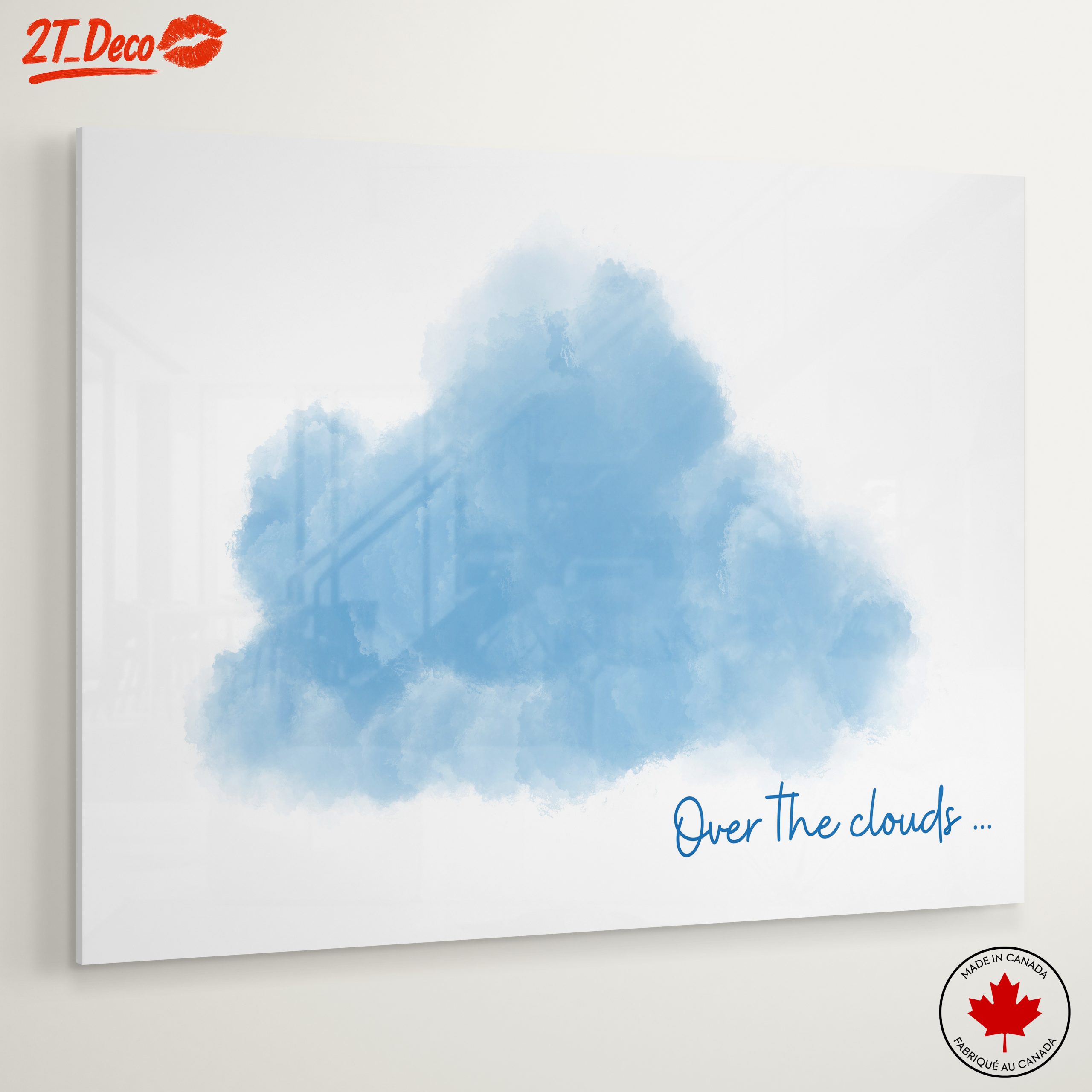 Whimsical Blue Cloud Artwork - Image 6