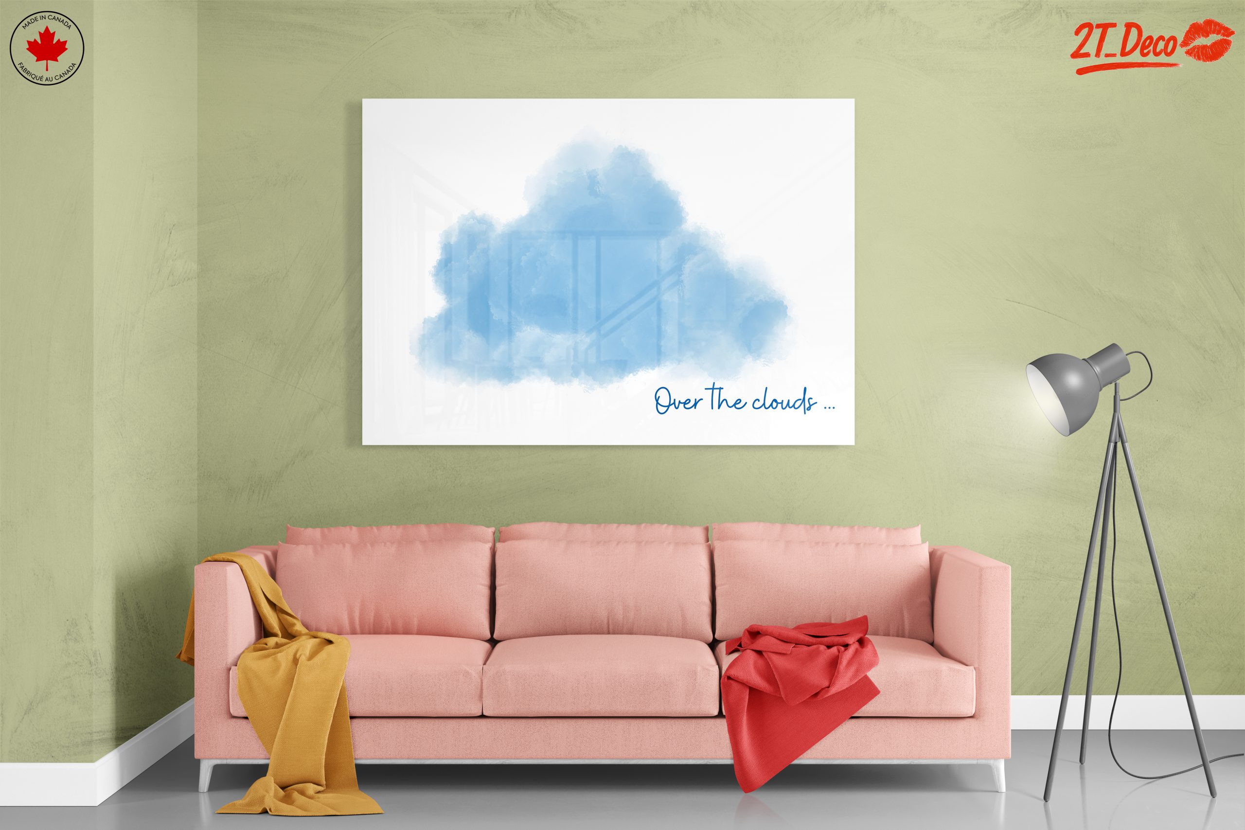 Whimsical Blue Cloud Artwork - Image 7