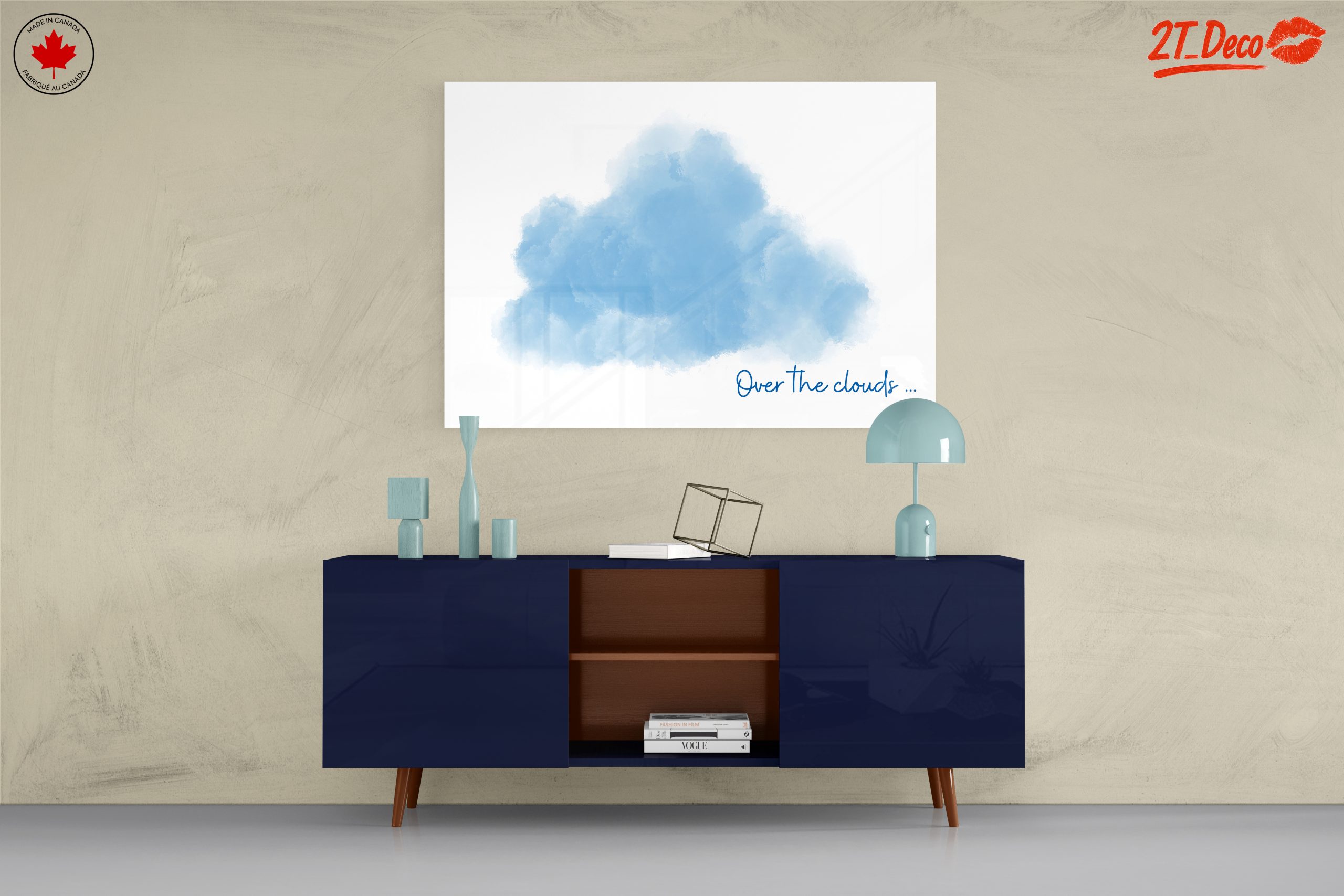 Whimsical Blue Cloud Artwork - Image 8