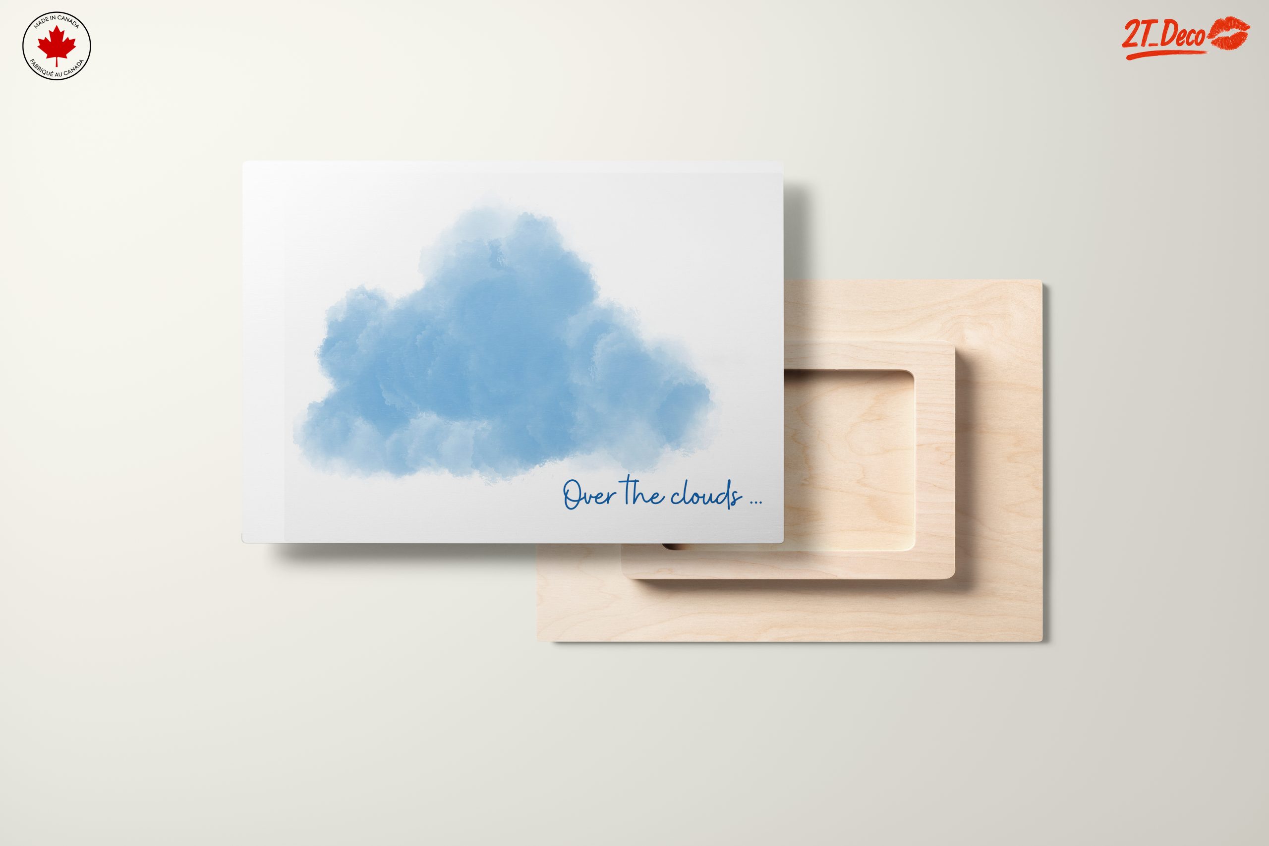 Whimsical Blue Cloud Artwork - Image 11