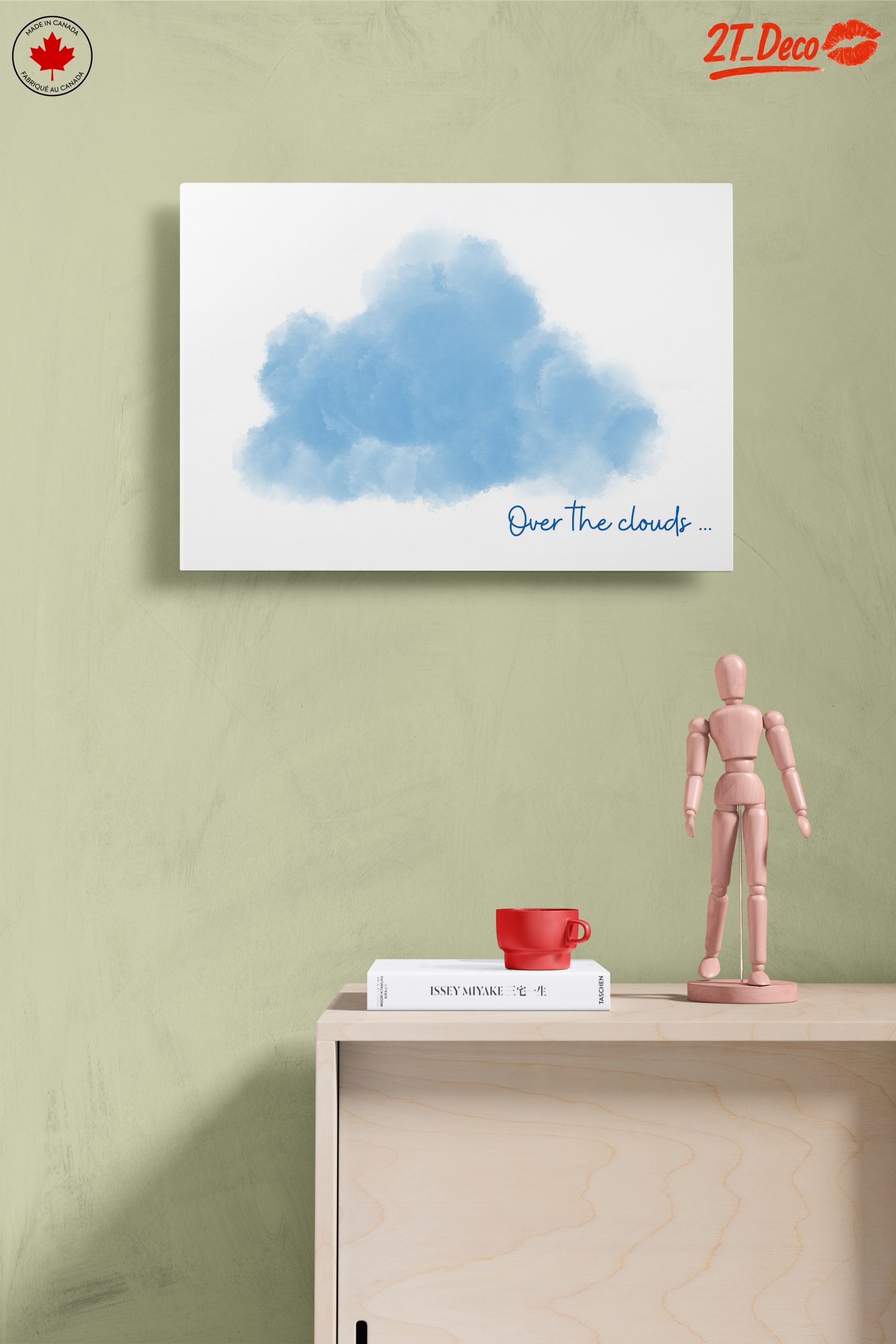 Whimsical Blue Cloud Artwork - Image 14