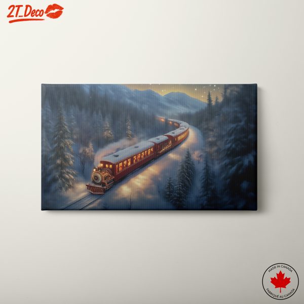 Scenic Winter Train Journey Through Snowy Forest