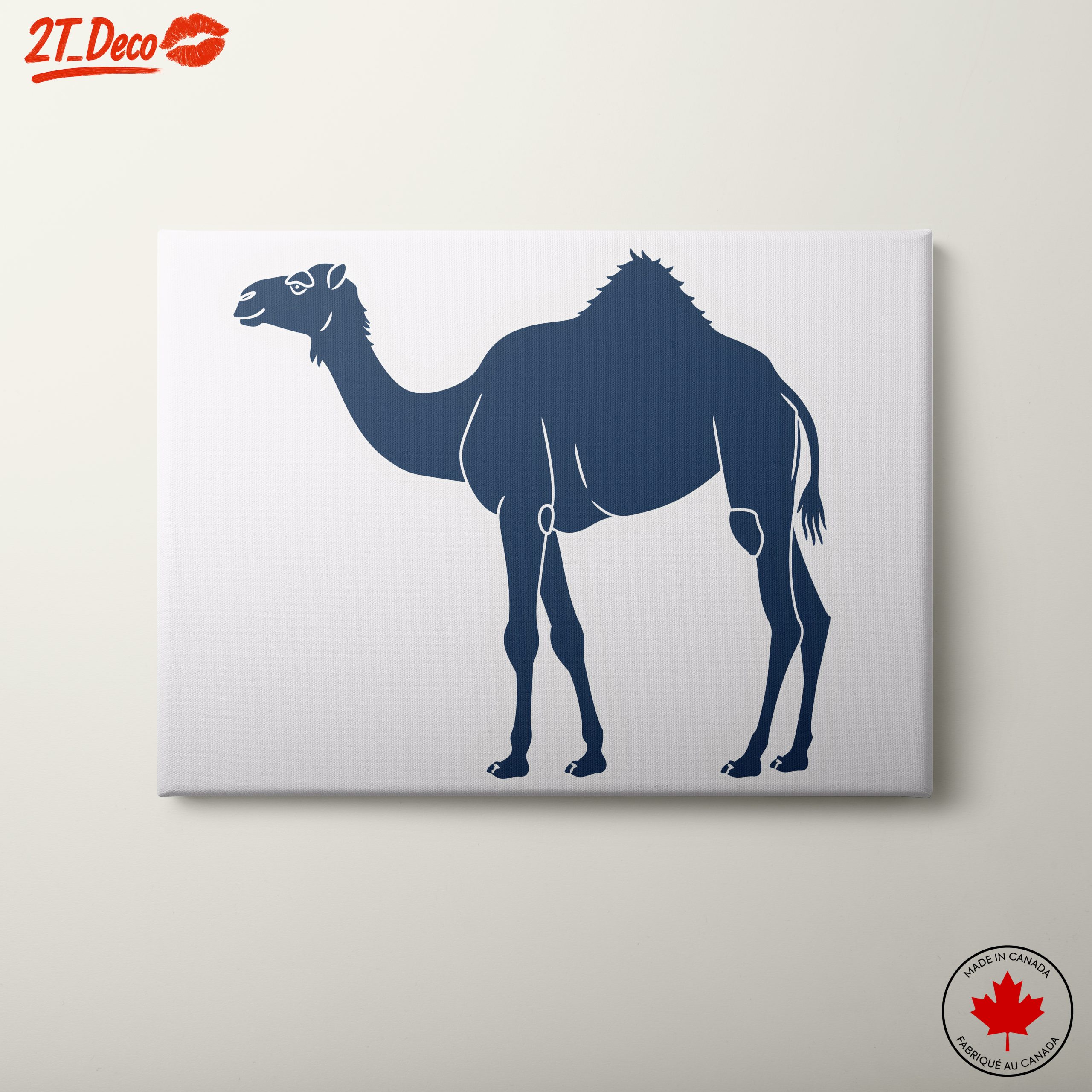 Stylized Camel Art for Home Decor