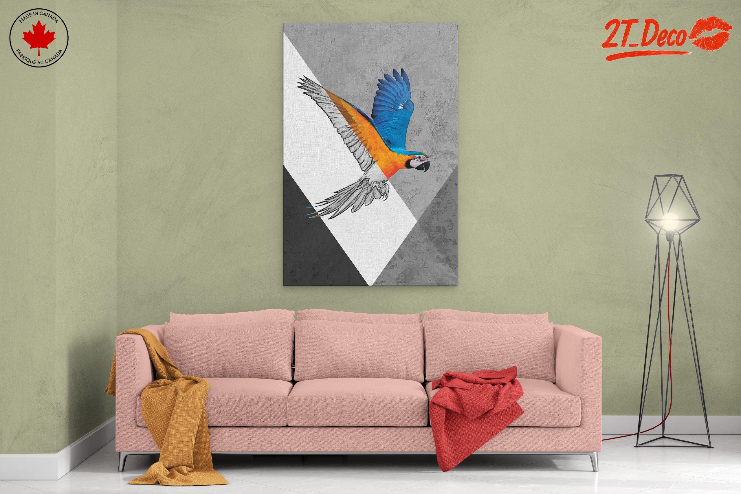 Stylized Parrot Wall Art - Image 2