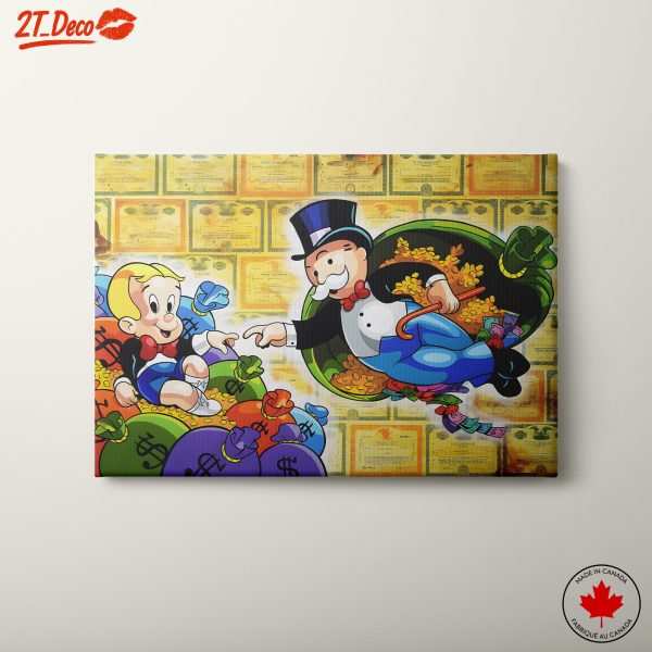 Whimsical Millionaire Themed Wall Art