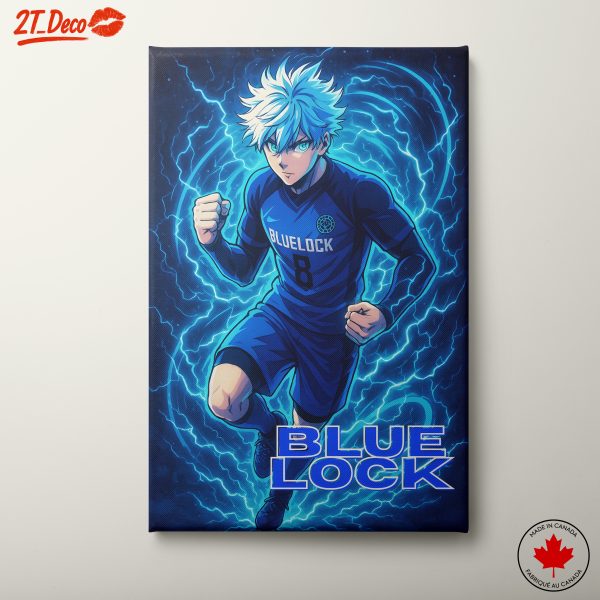 Dynamic Blue Lock Soccer Artwork
