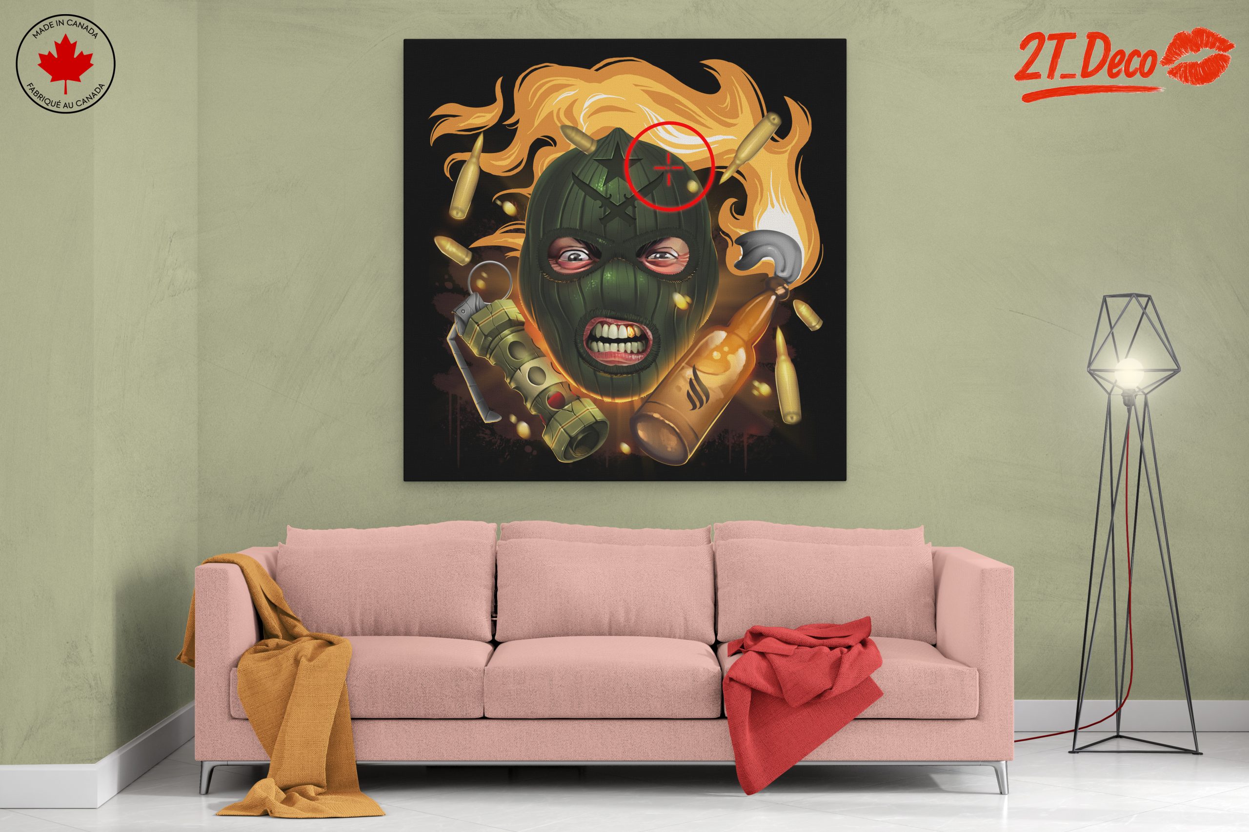 Dynamic Street Art Character with Explosive Elements - Image 2
