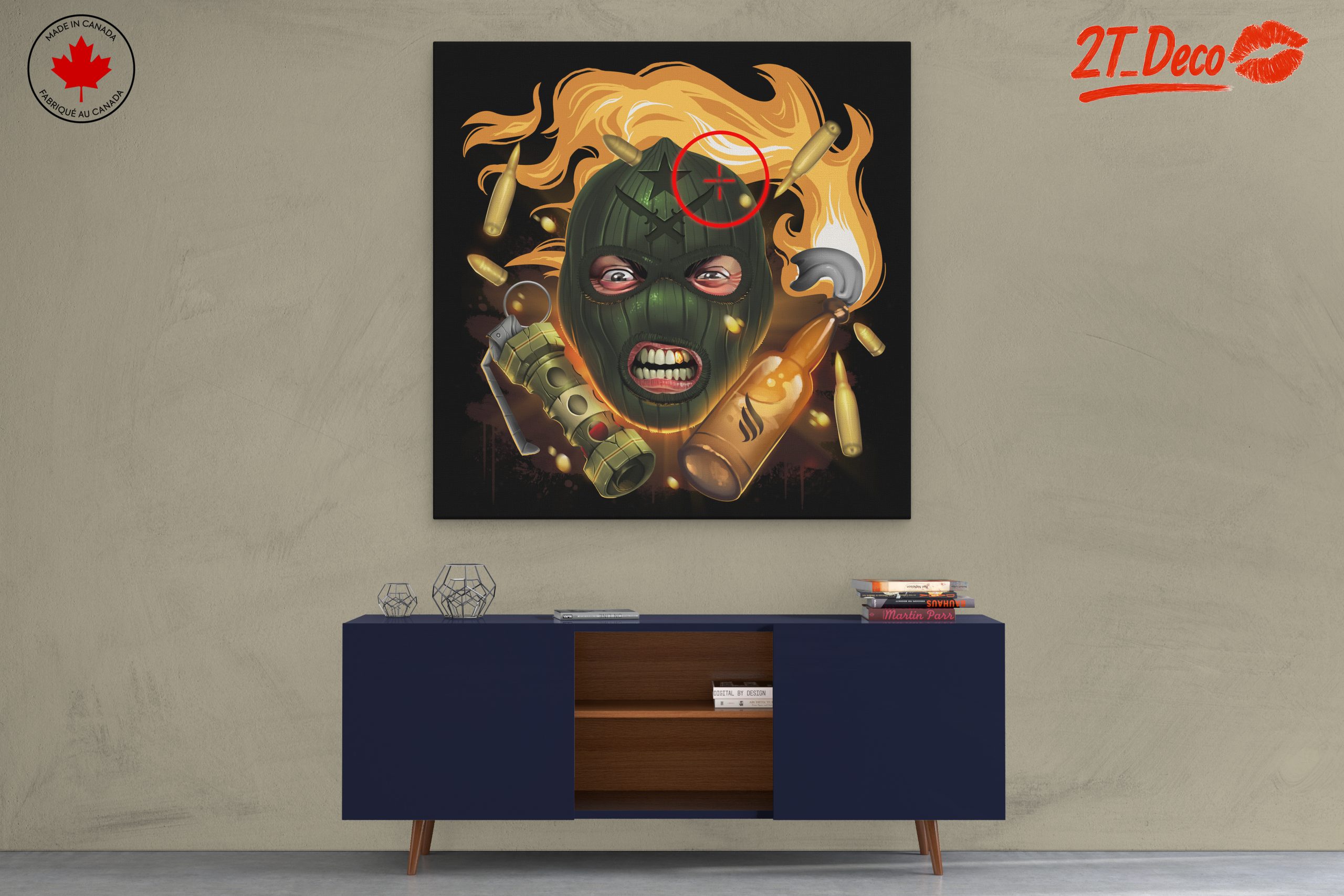 Dynamic Street Art Character with Explosive Elements - Image 3