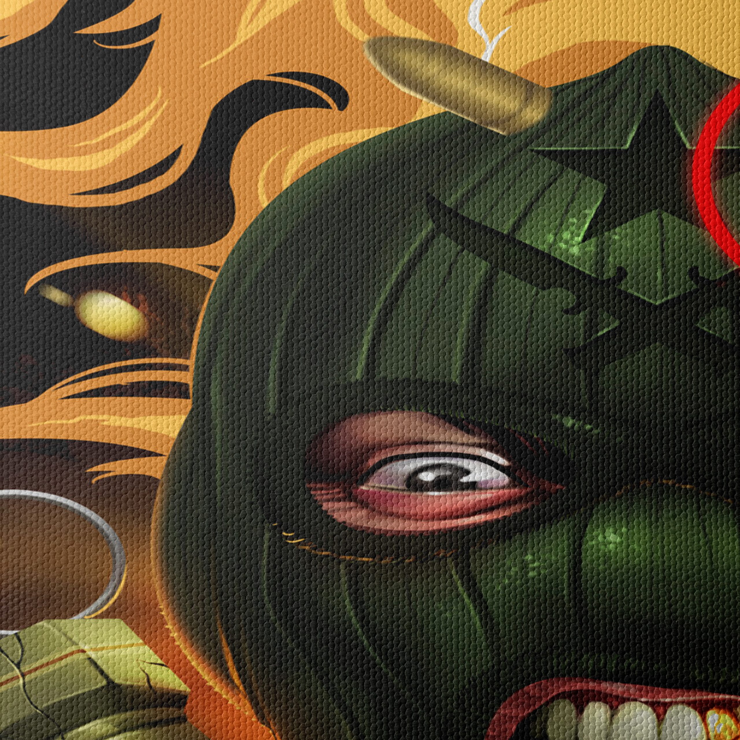 Dynamic Street Art Character with Explosive Elements - Image 4