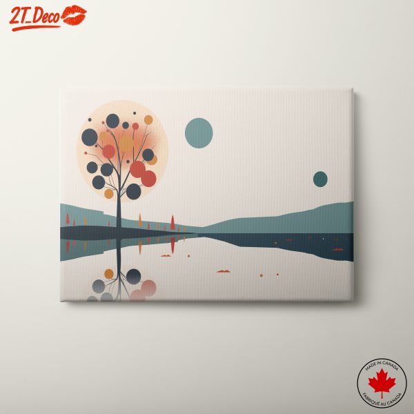 Stylized Abstract Landscape with Bold Colors