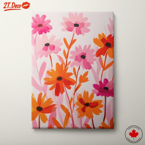 Vibrant Floral Abstract Art Composition