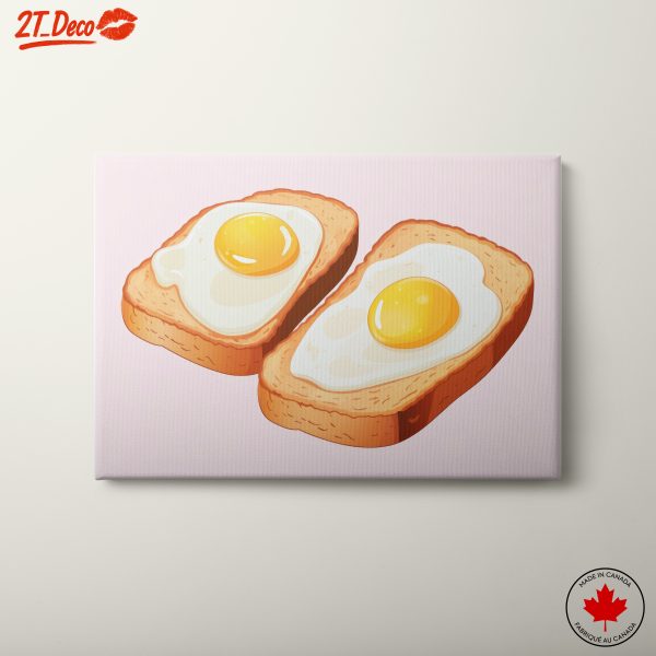 Whimsical Fried Eggs on Toast Art