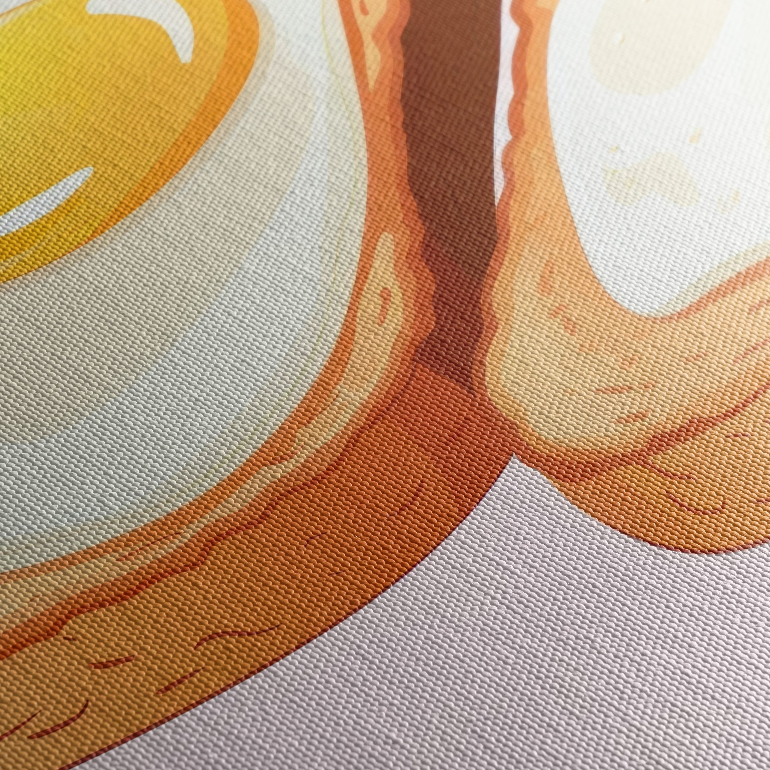 Whimsical Fried Eggs on Toast Art - Image 5