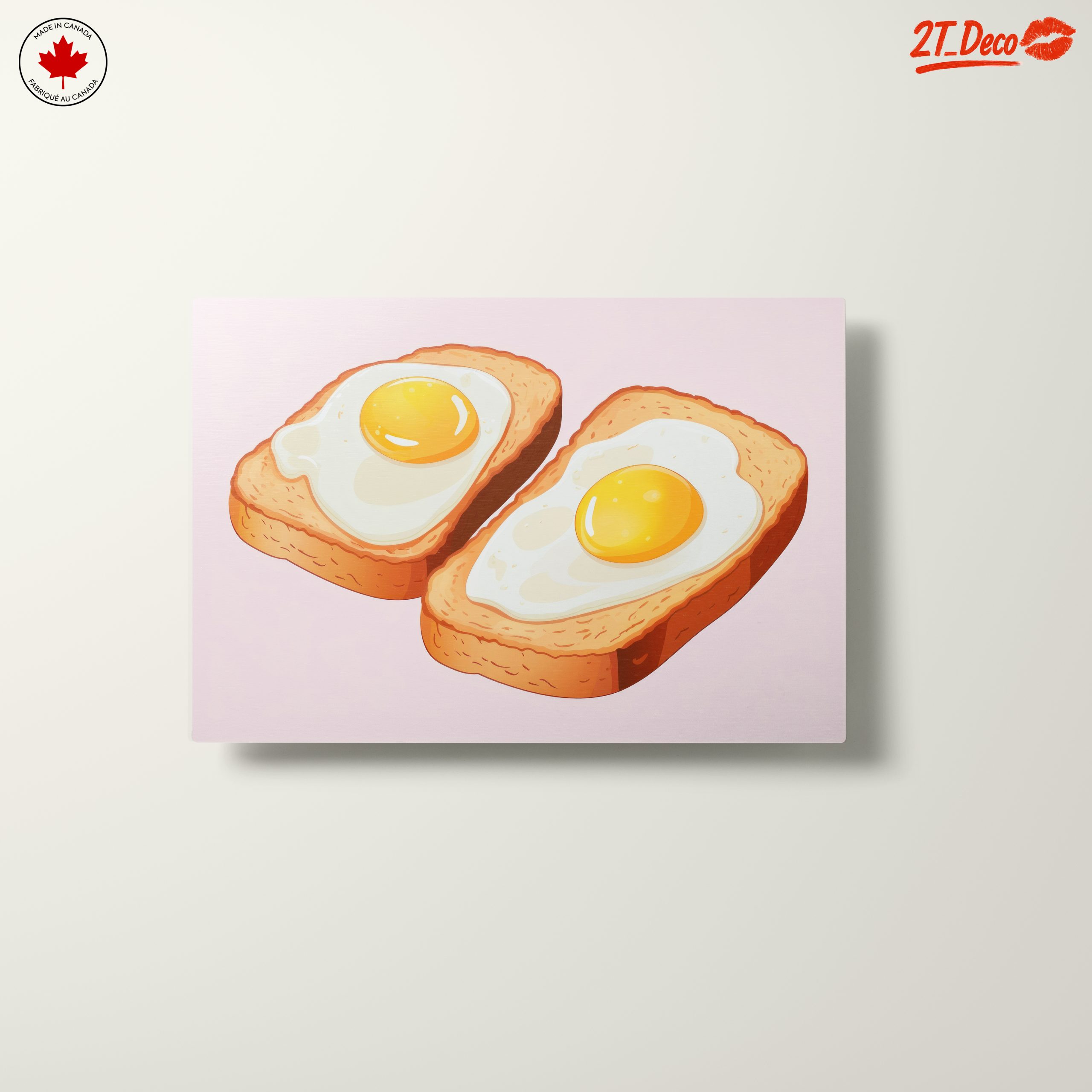 Whimsical Fried Eggs on Toast Art - Image 10