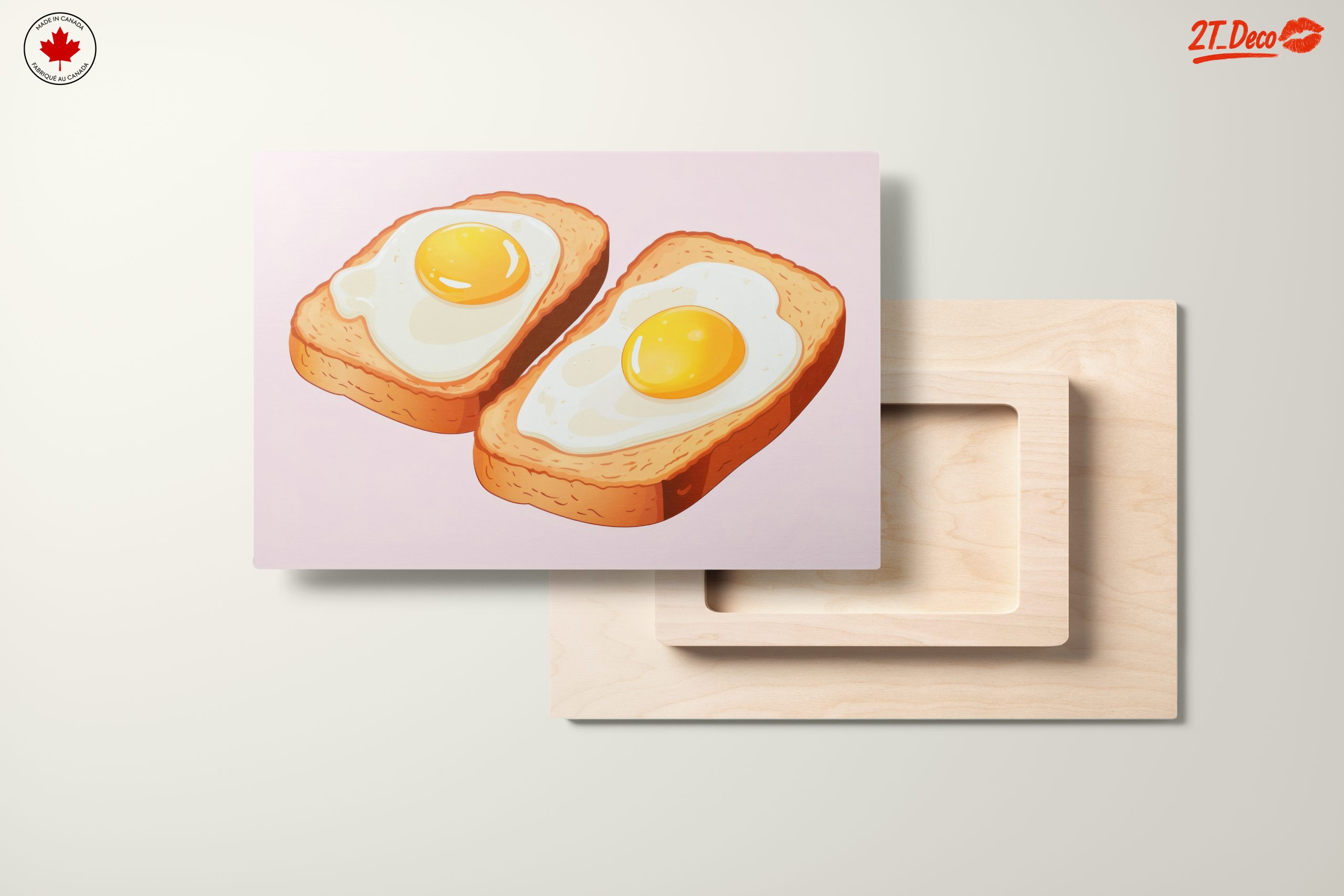Whimsical Fried Eggs on Toast Art - Image 11
