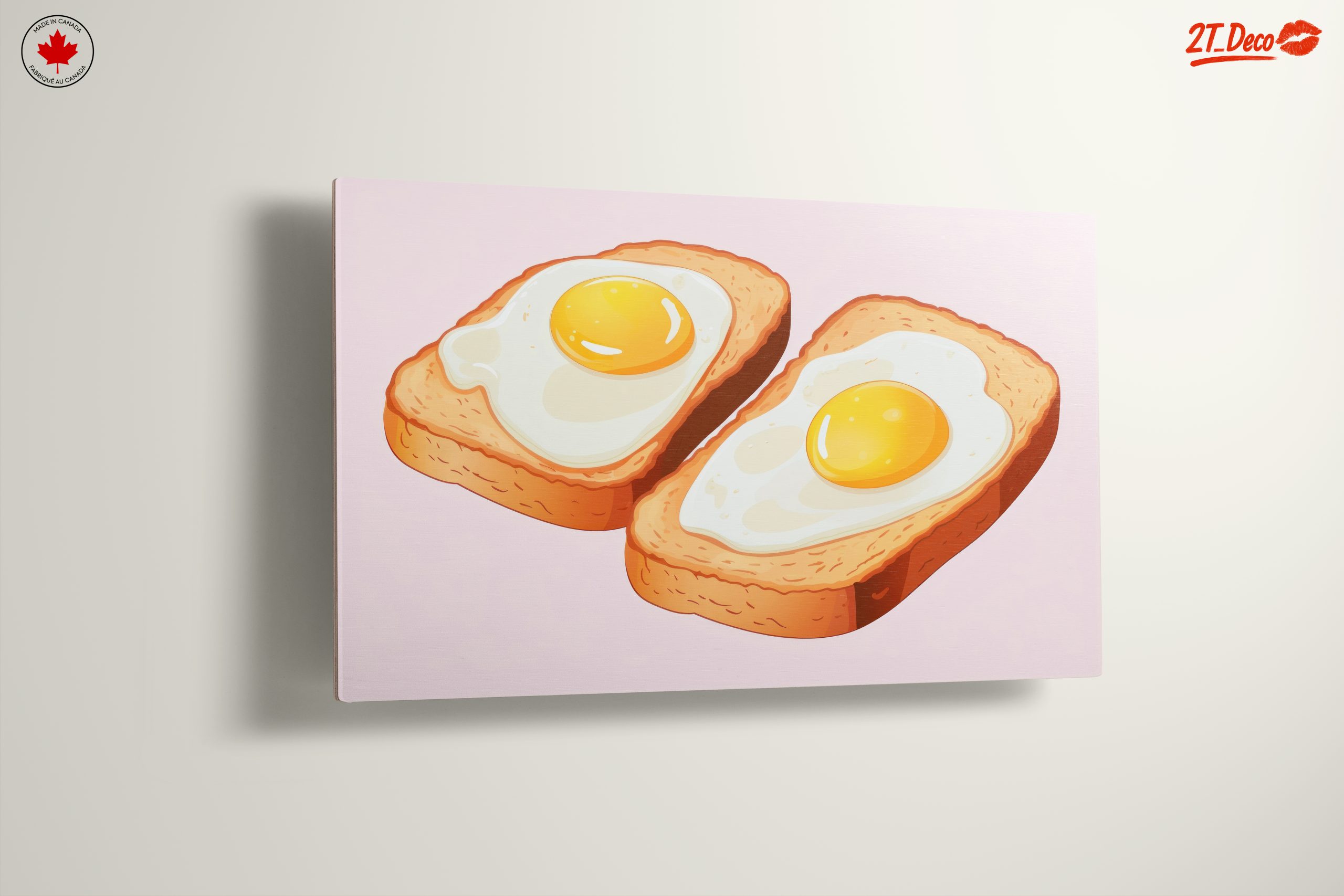 Whimsical Fried Eggs on Toast Art - Image 13