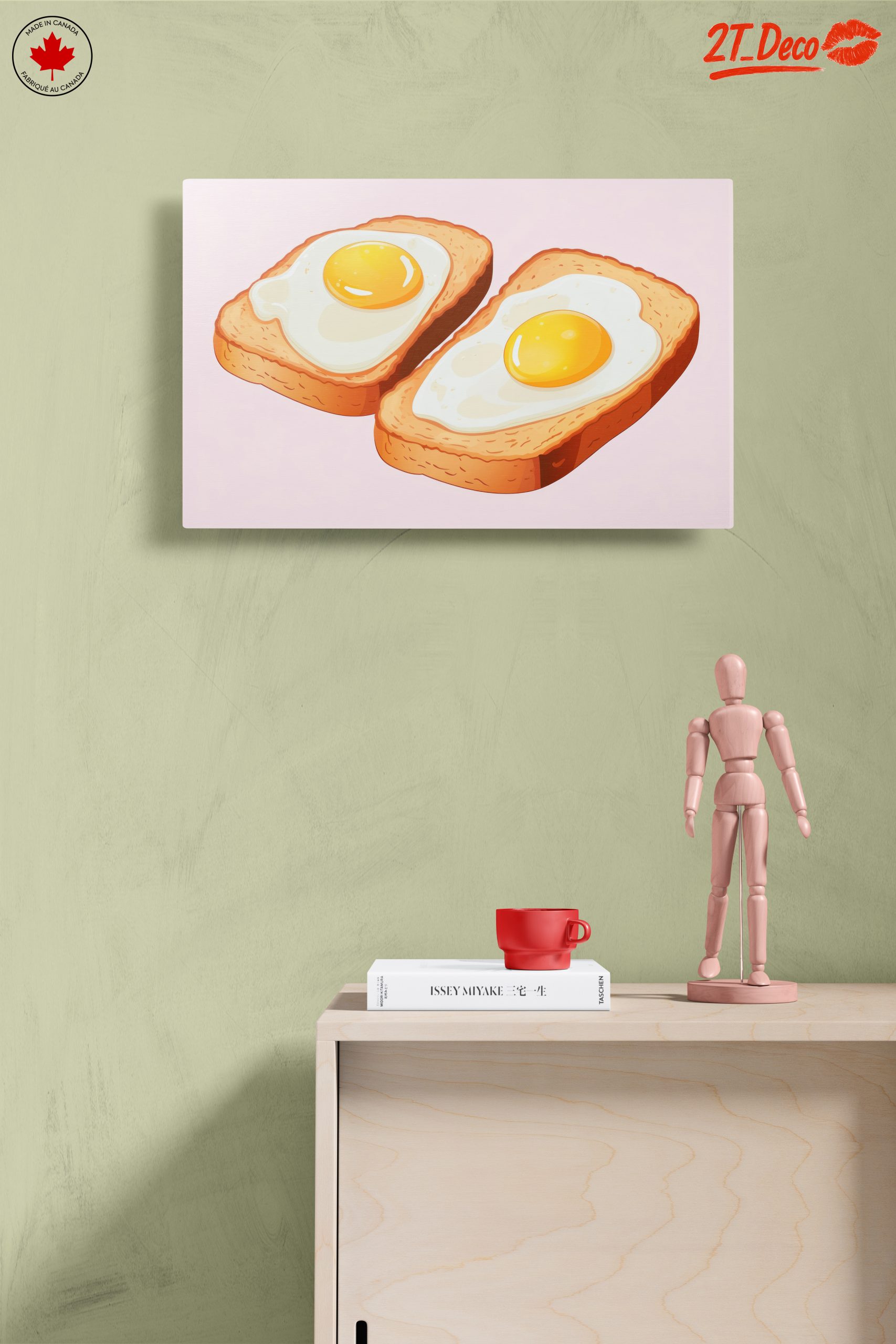 Whimsical Fried Eggs on Toast Art - Image 14