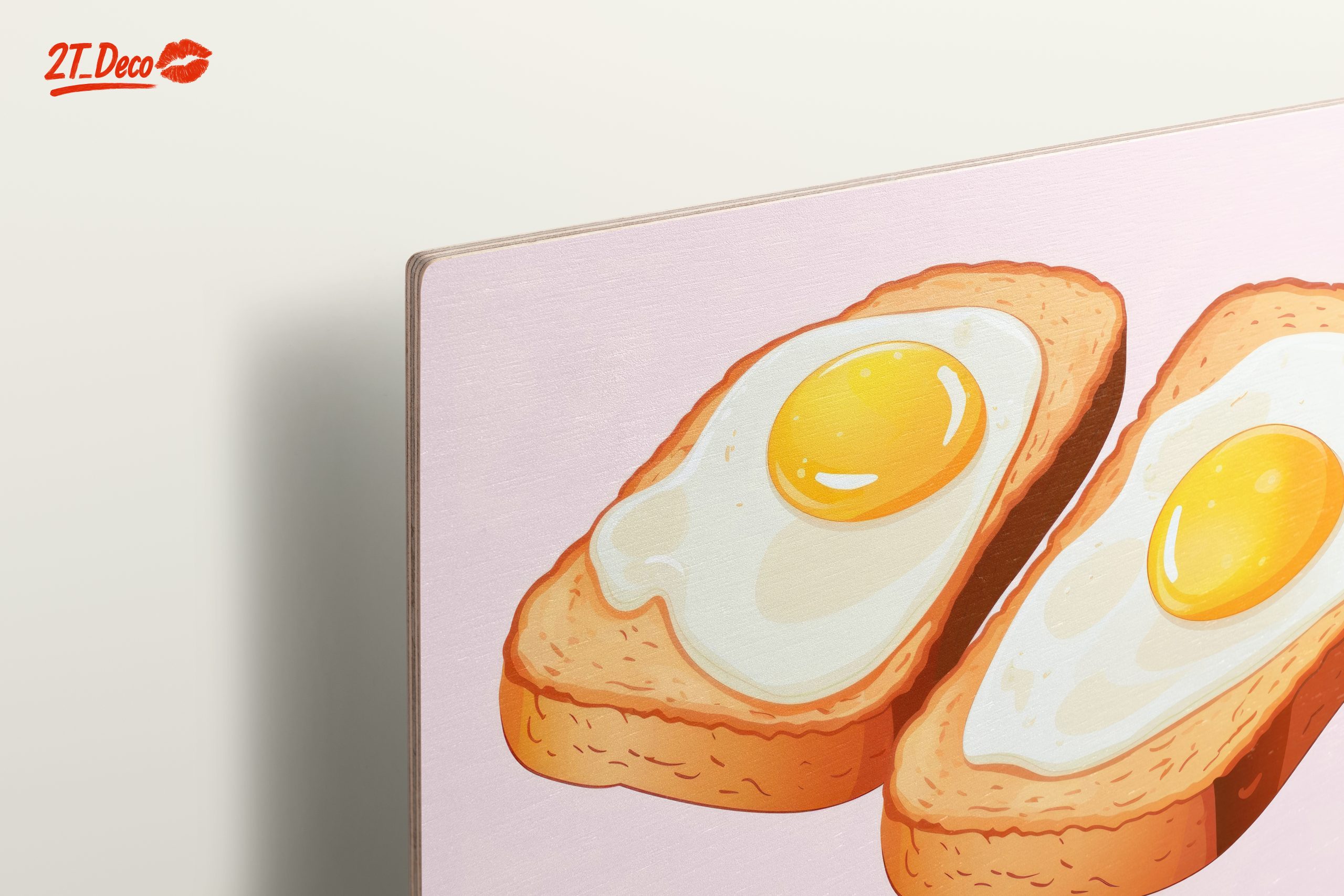 Whimsical Fried Eggs on Toast Art - Image 15