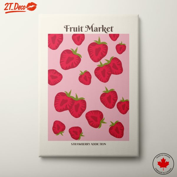 Colorful Strawberry Abstract Decor
