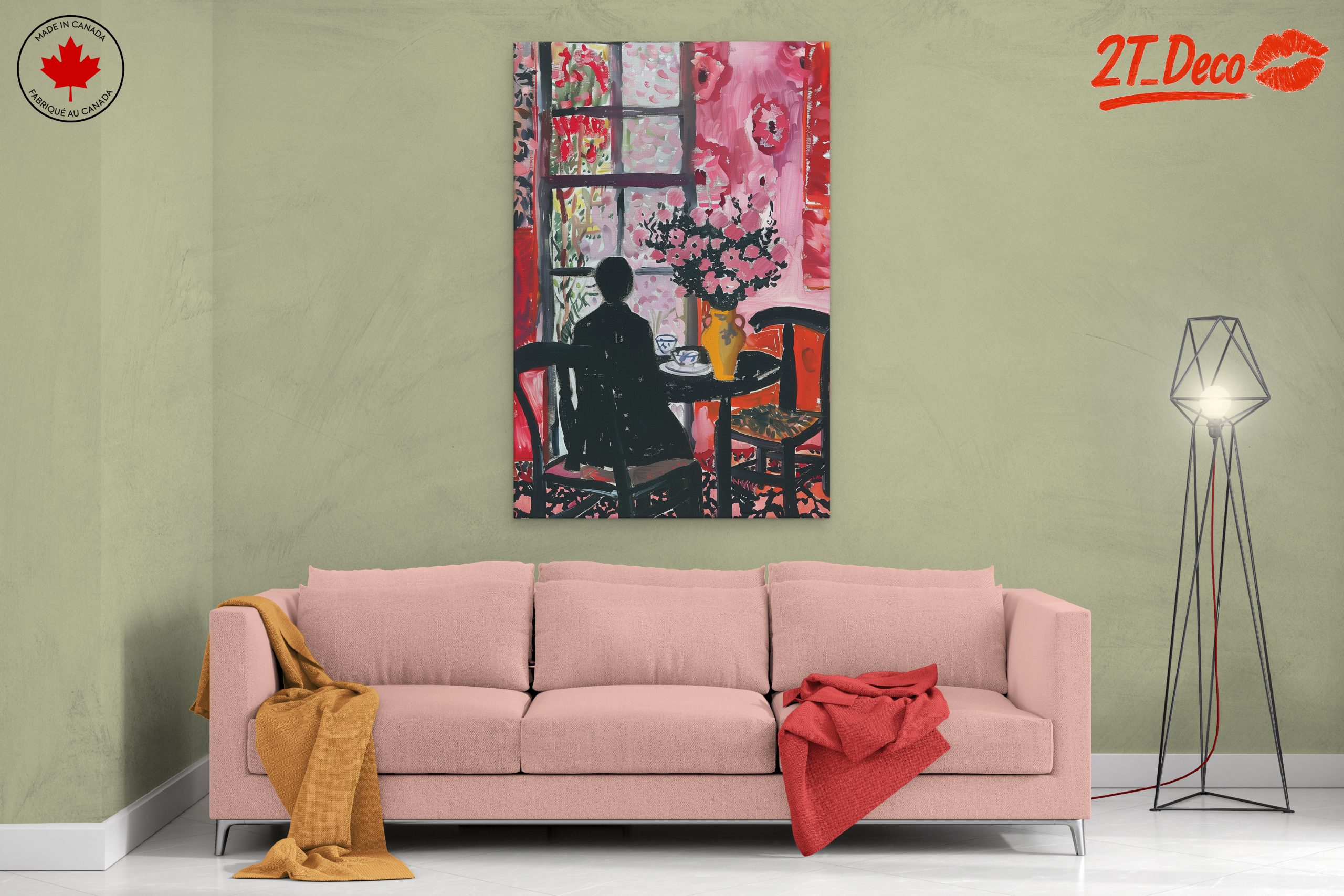 Vibrant Abstract Floral Interior - Image 2