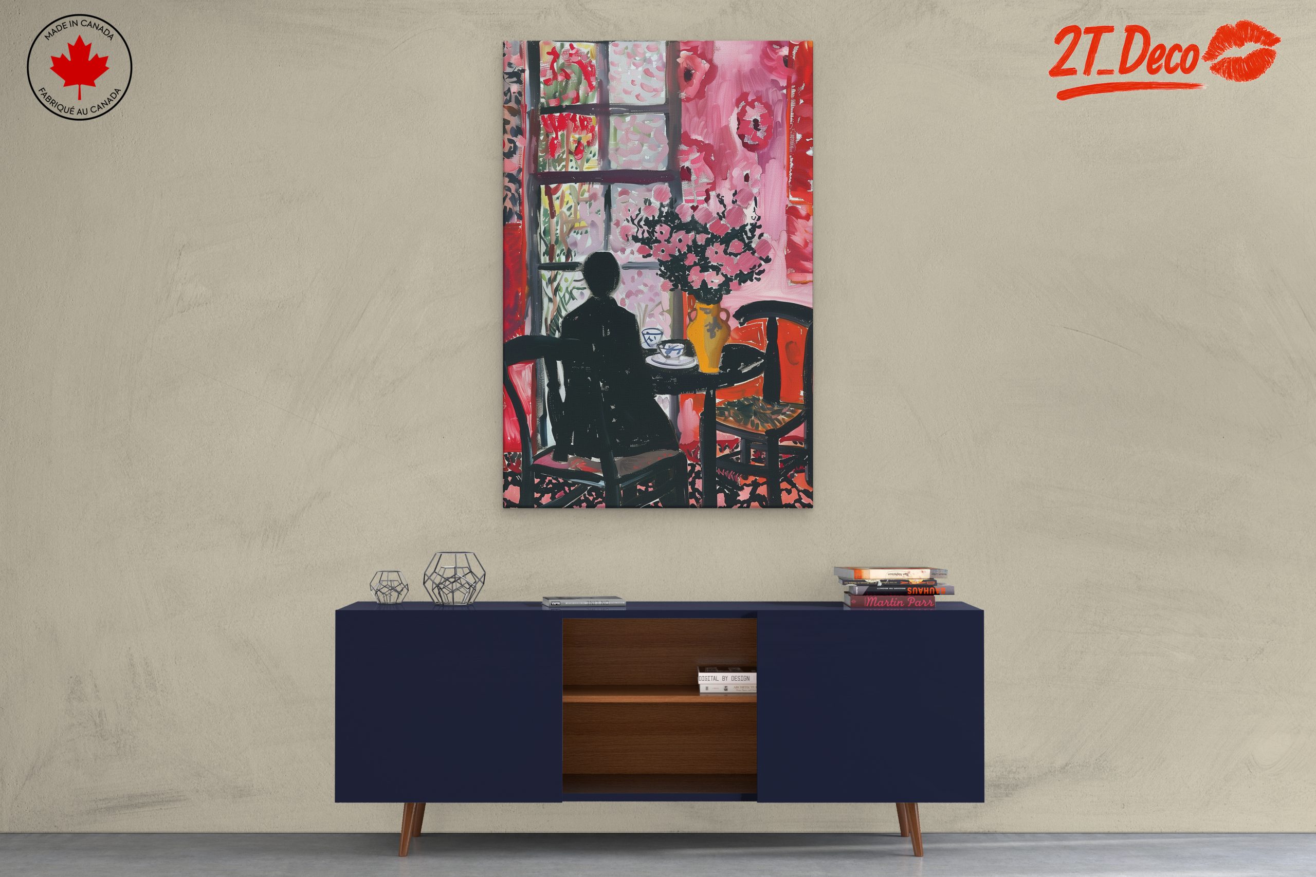 Vibrant Abstract Floral Interior - Image 3