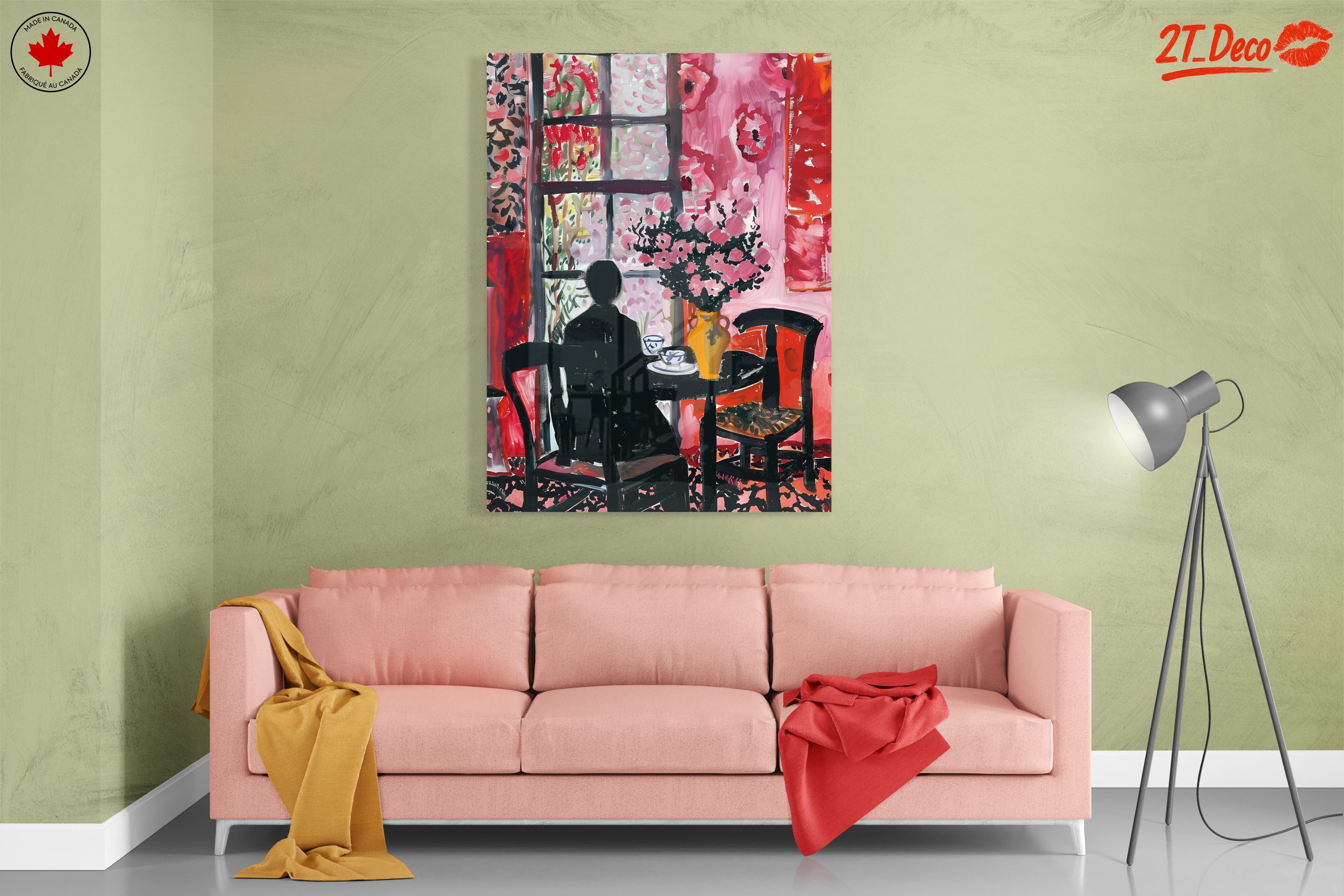 Vibrant Abstract Floral Interior - Image 7