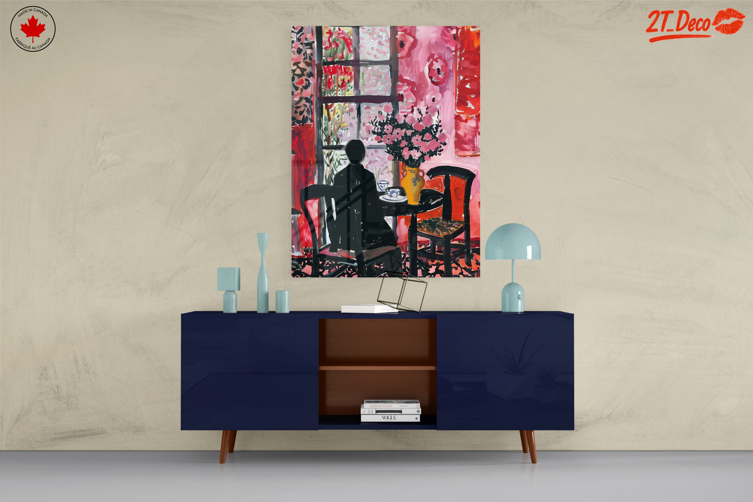 Vibrant Abstract Floral Interior - Image 8
