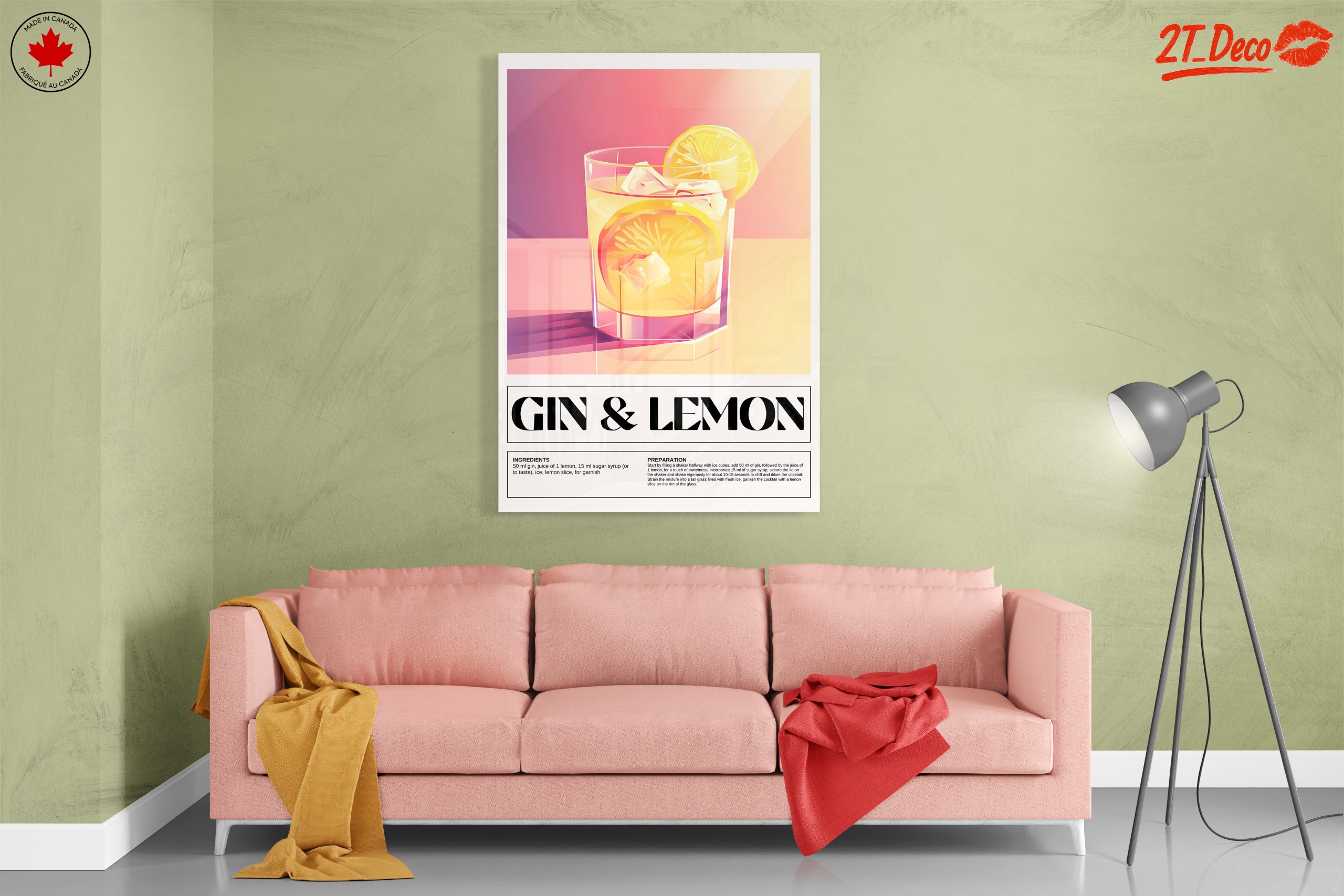 Gin and Lemon Cocktail Art - Image 7