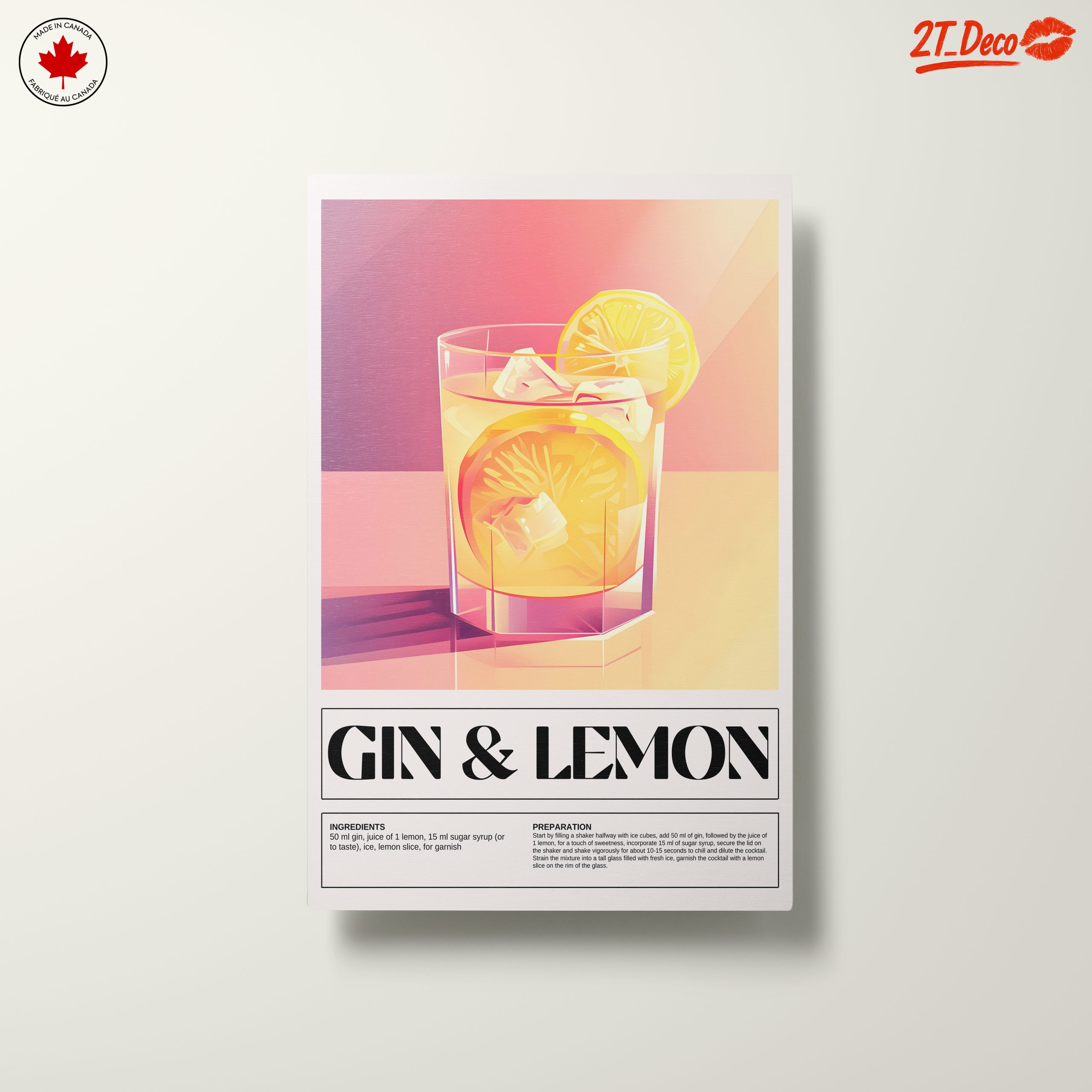 Gin and Lemon Cocktail Art - Image 10