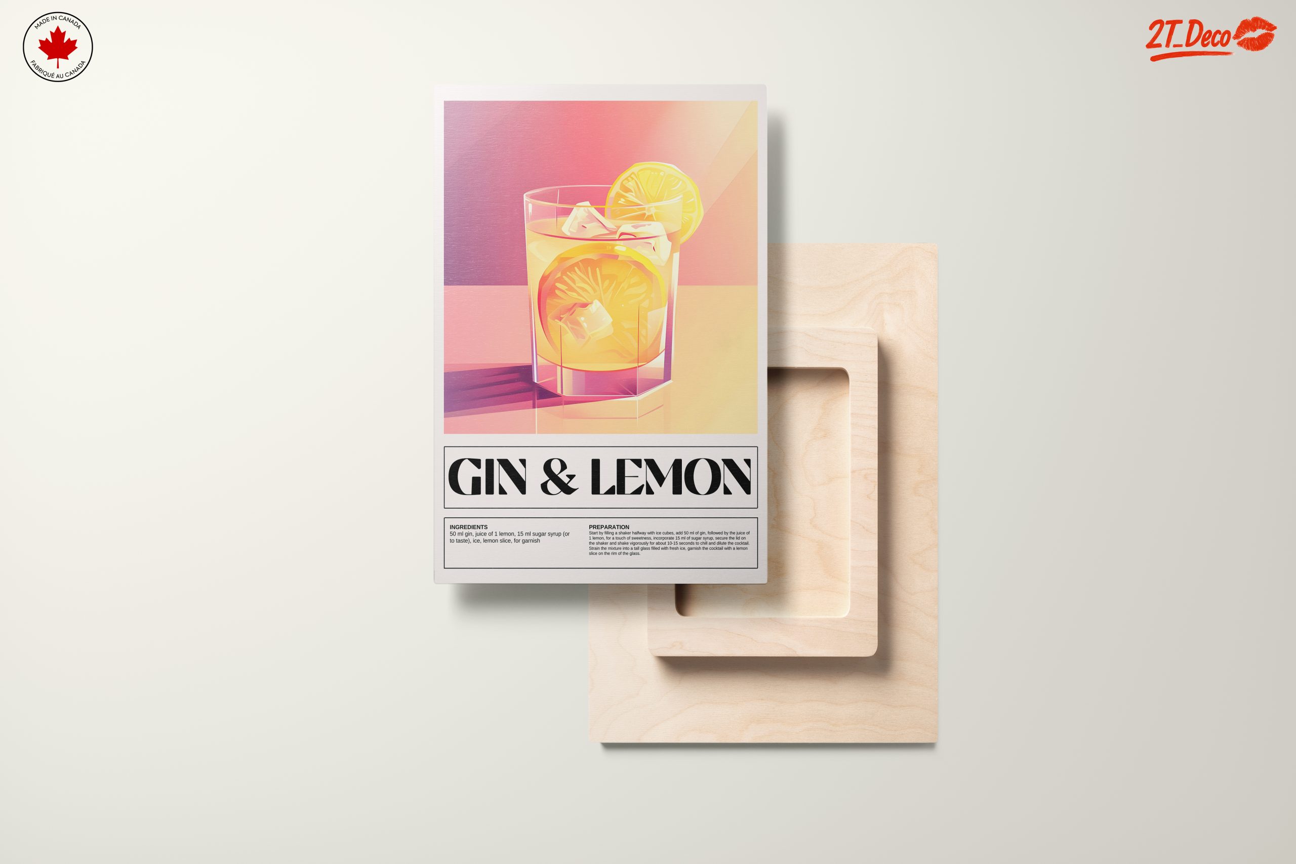 Gin and Lemon Cocktail Art - Image 11