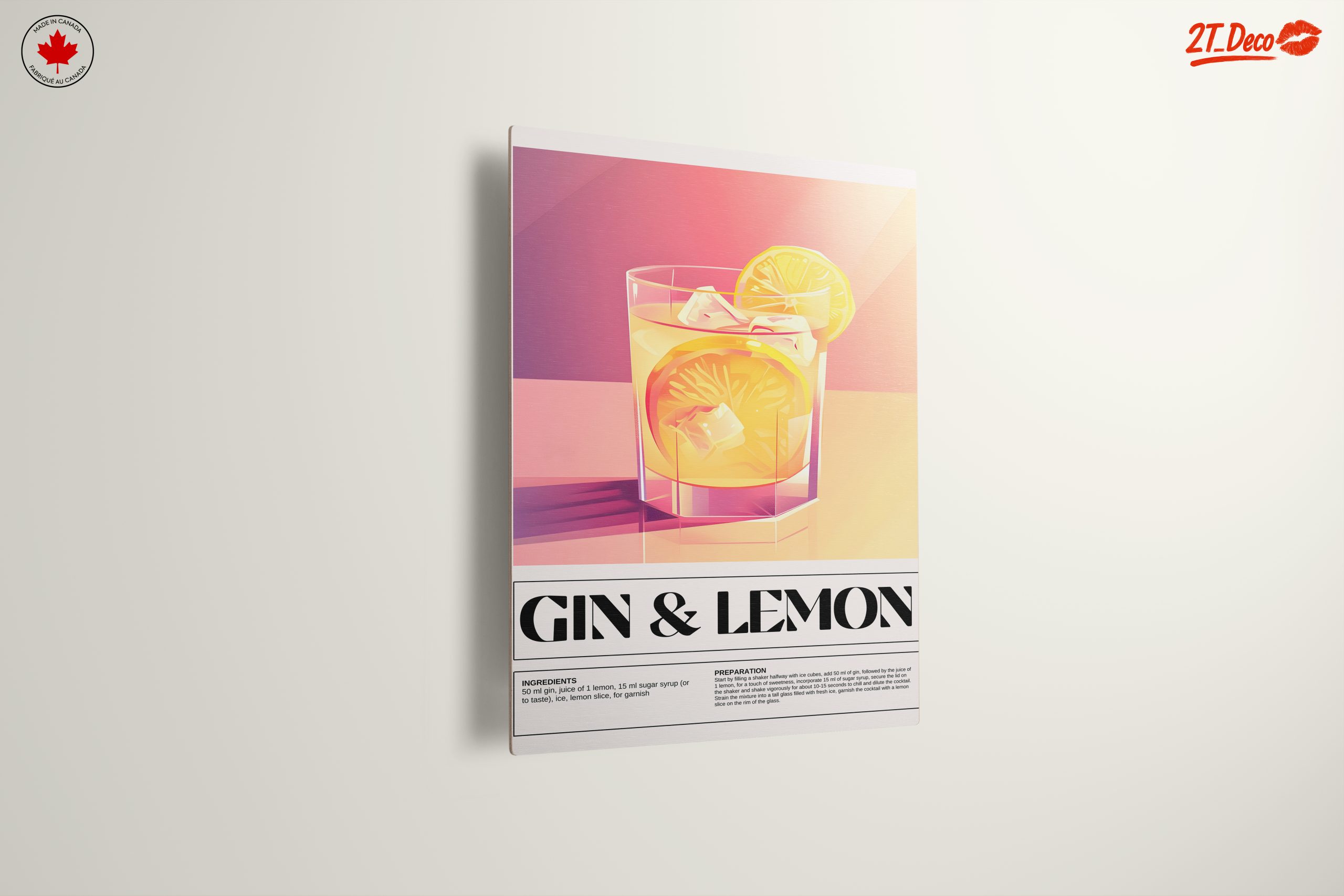 Gin and Lemon Cocktail Art - Image 13