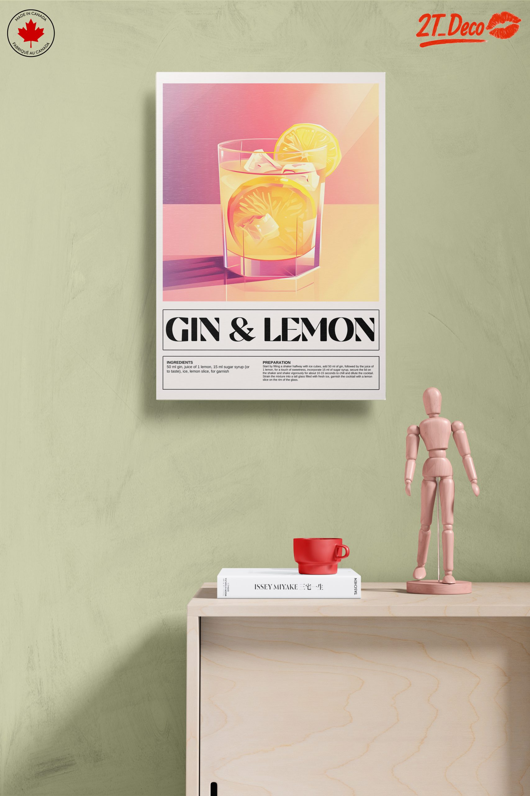 Gin and Lemon Cocktail Art - Image 14