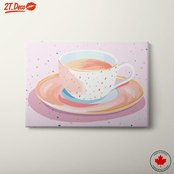 Whimsical Cup and Saucer Illustration