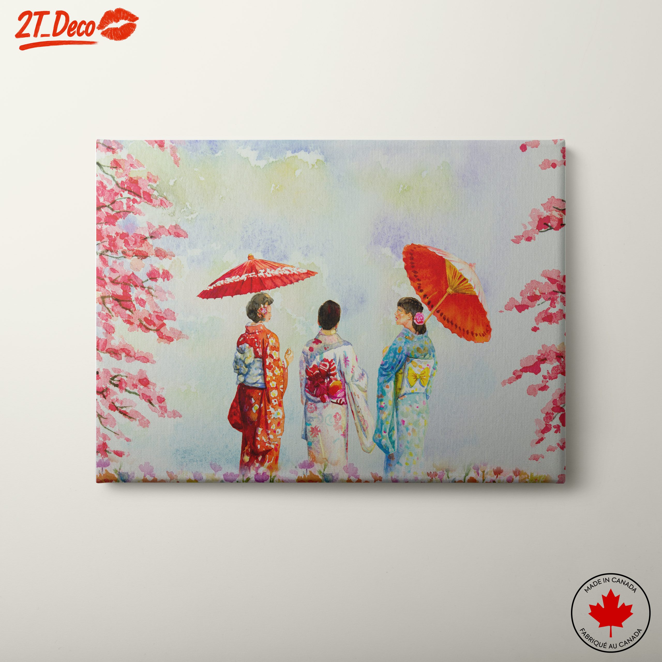 Beautiful Japanese Women Under Cherry Blossom