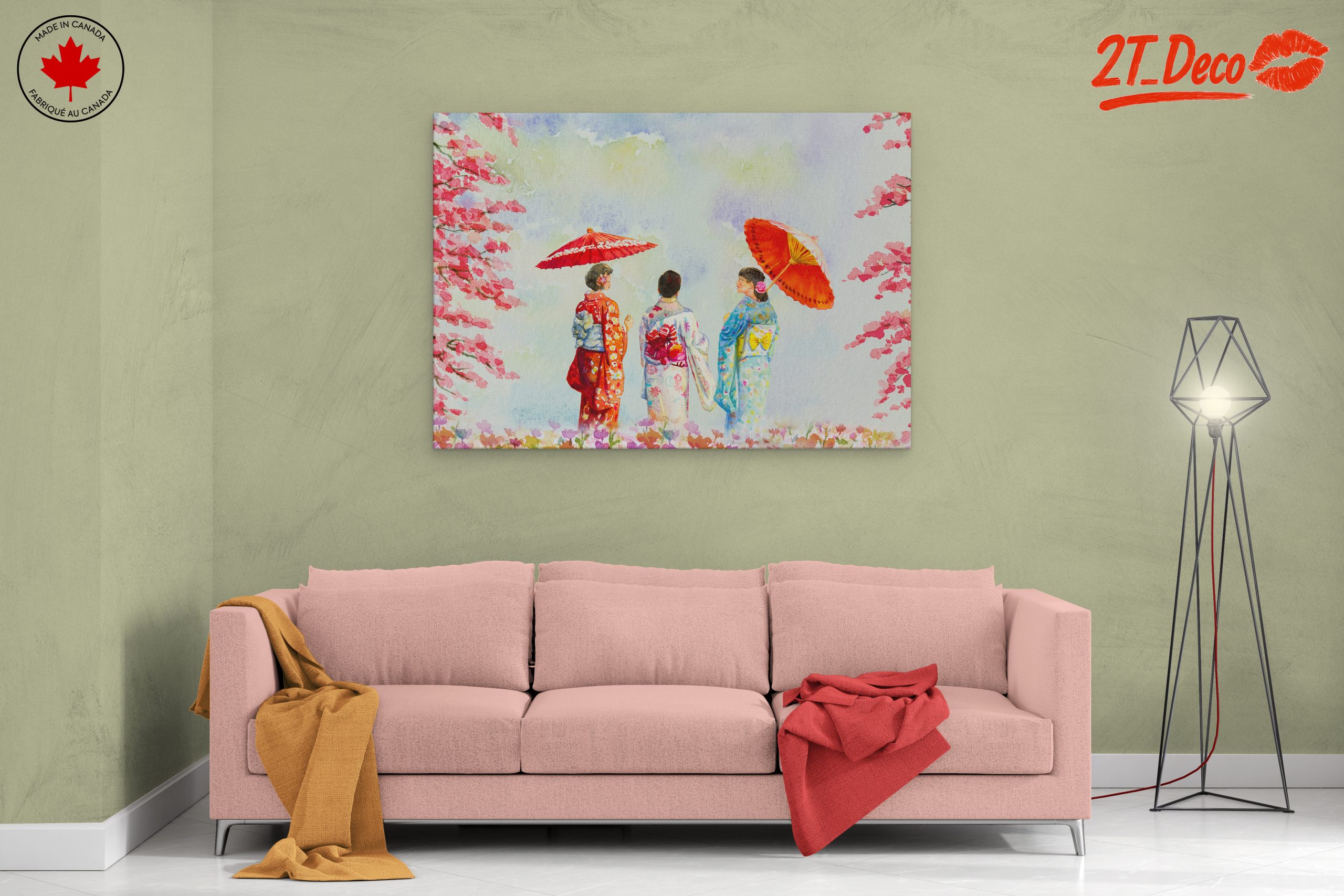 Beautiful Japanese Women Under Cherry Blossom - Image 2