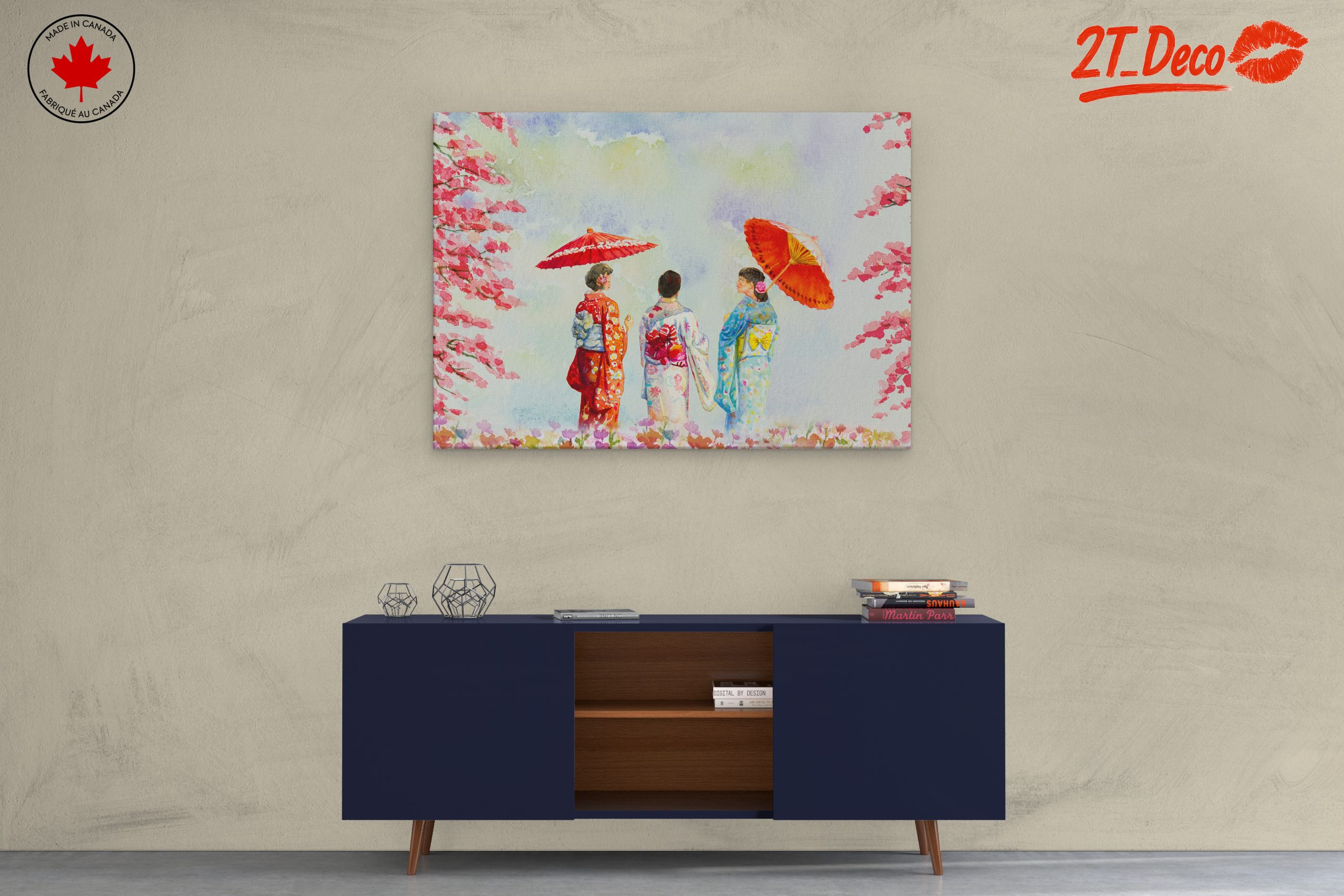 Beautiful Japanese Women Under Cherry Blossom - Image 3