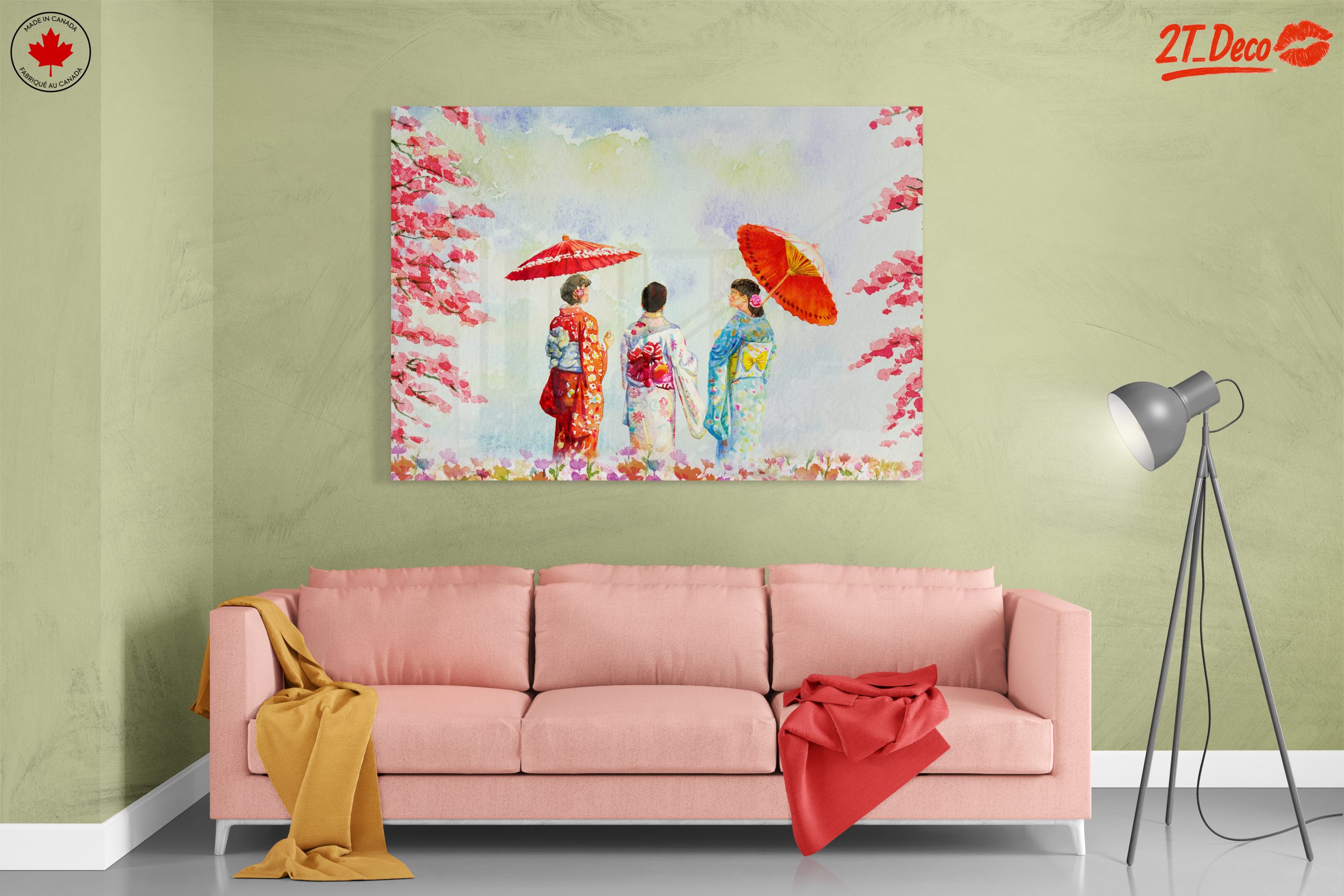 Beautiful Japanese Women Under Cherry Blossom - Image 7