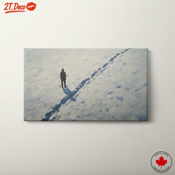 Solitary Figure in Snowy Winter Setting