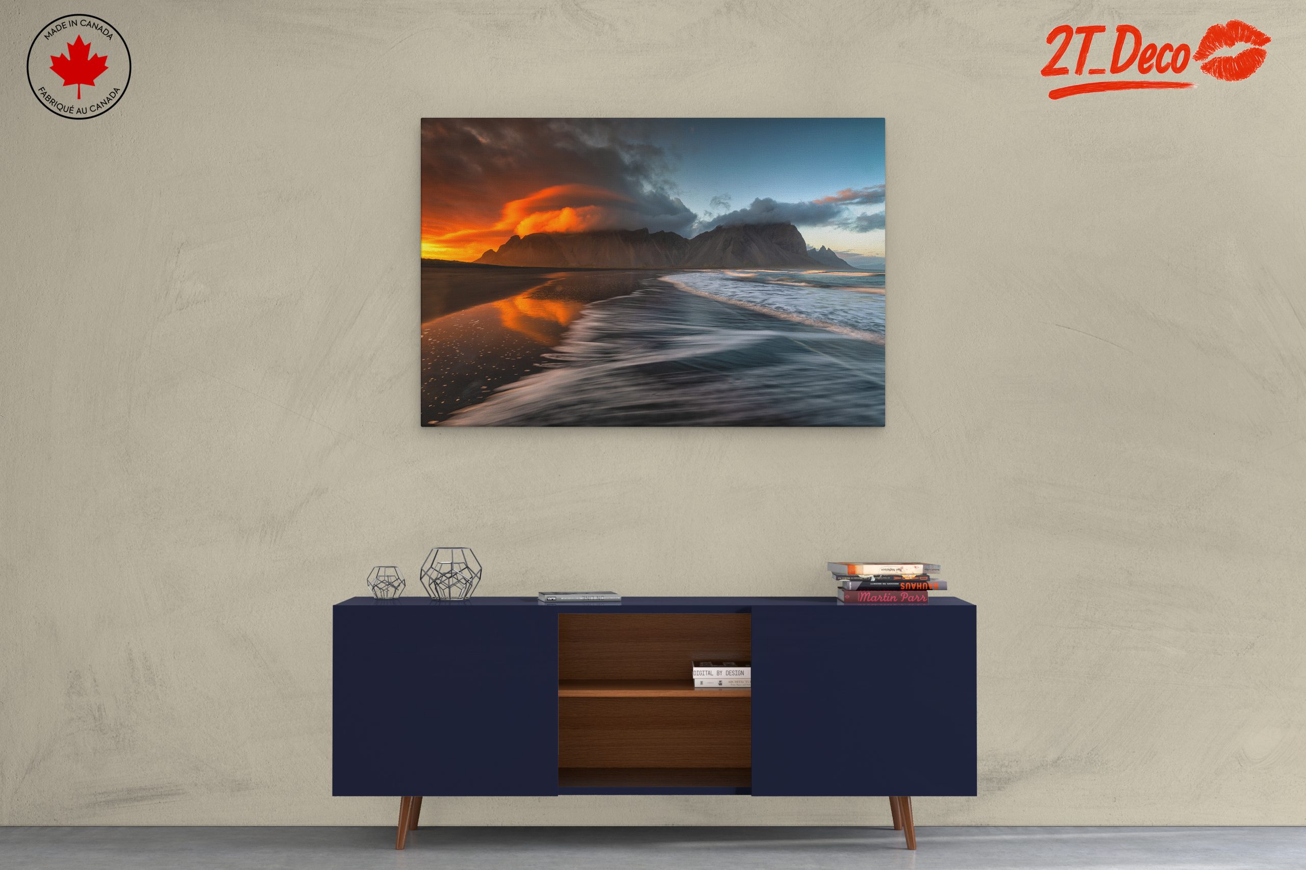 Stunning Sunset Over Mountains and Ocean - Image 3