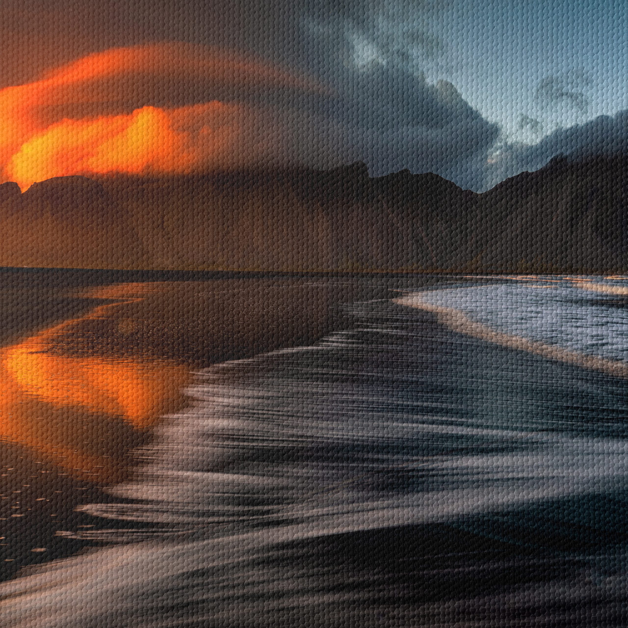 Stunning Sunset Over Mountains and Ocean - Image 4