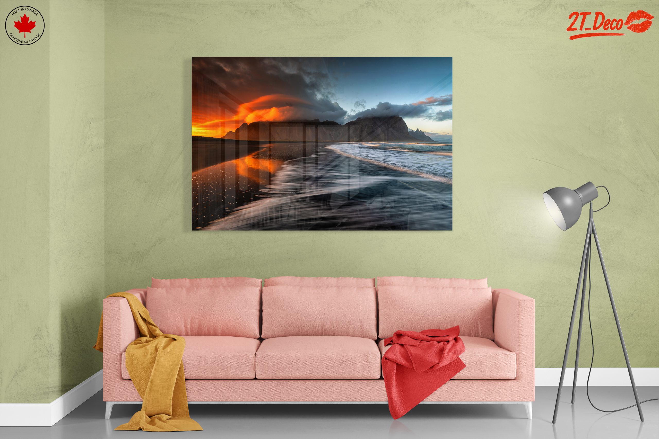 Stunning Sunset Over Mountains and Ocean - Image 7