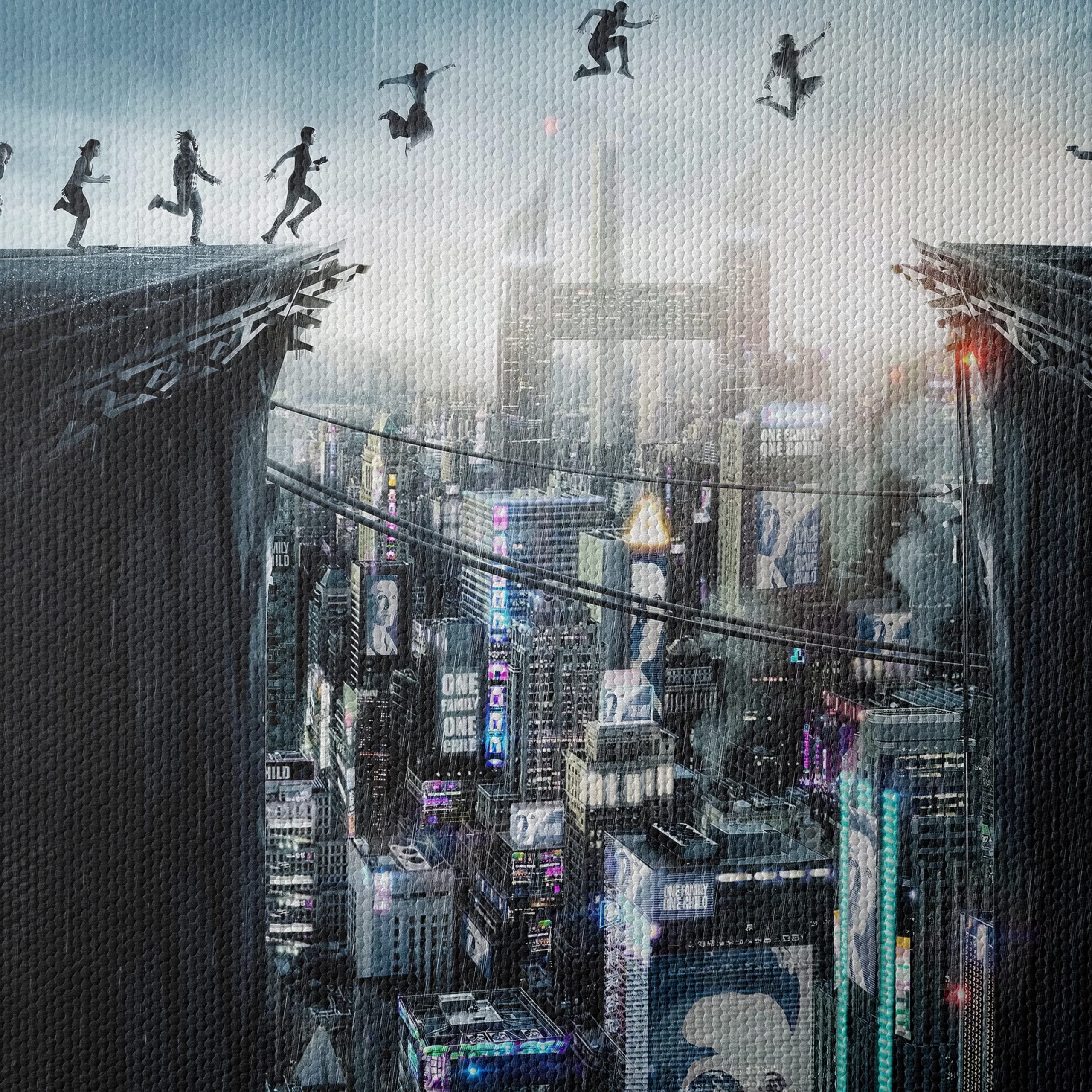 Dynamic Anime Scene in Rainy Cityscape - Image 4