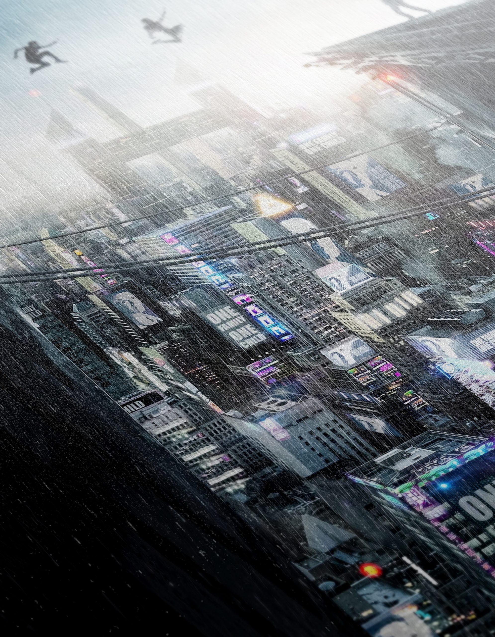 Dynamic Anime Scene in Rainy Cityscape - Image 12