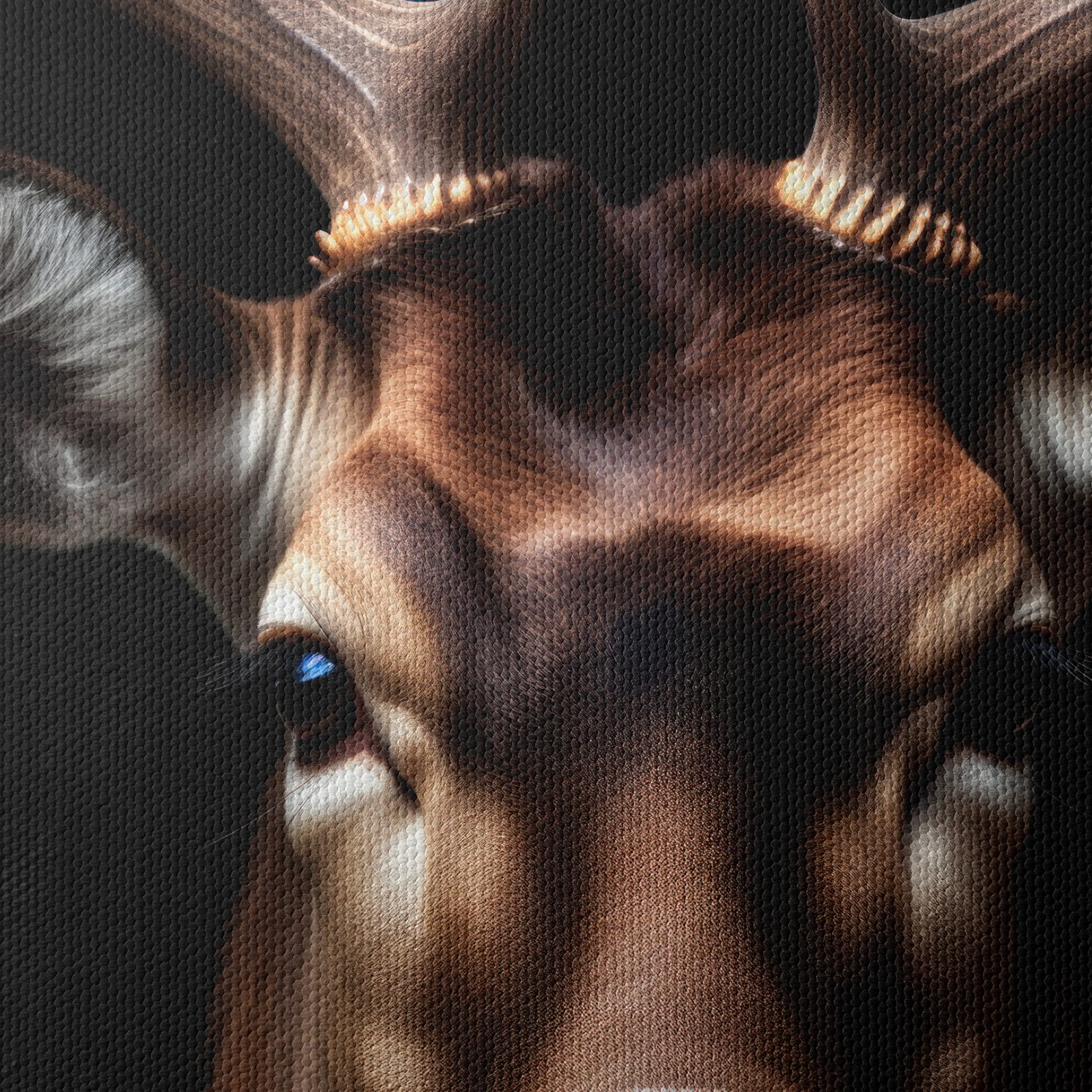 Majestic Deer Portrait Against Black Background - Image 4
