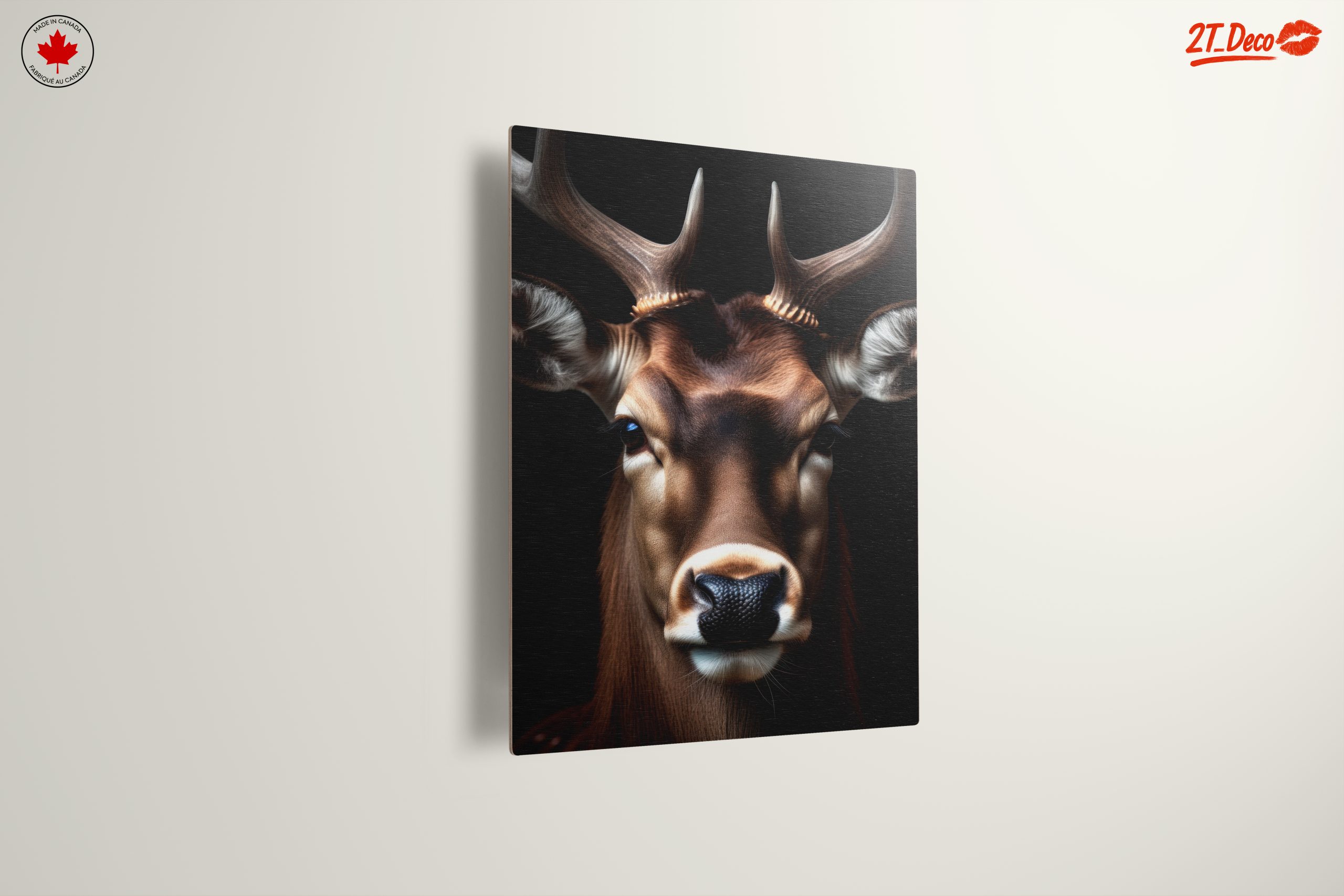 Majestic Deer Portrait Against Black Background - Image 13