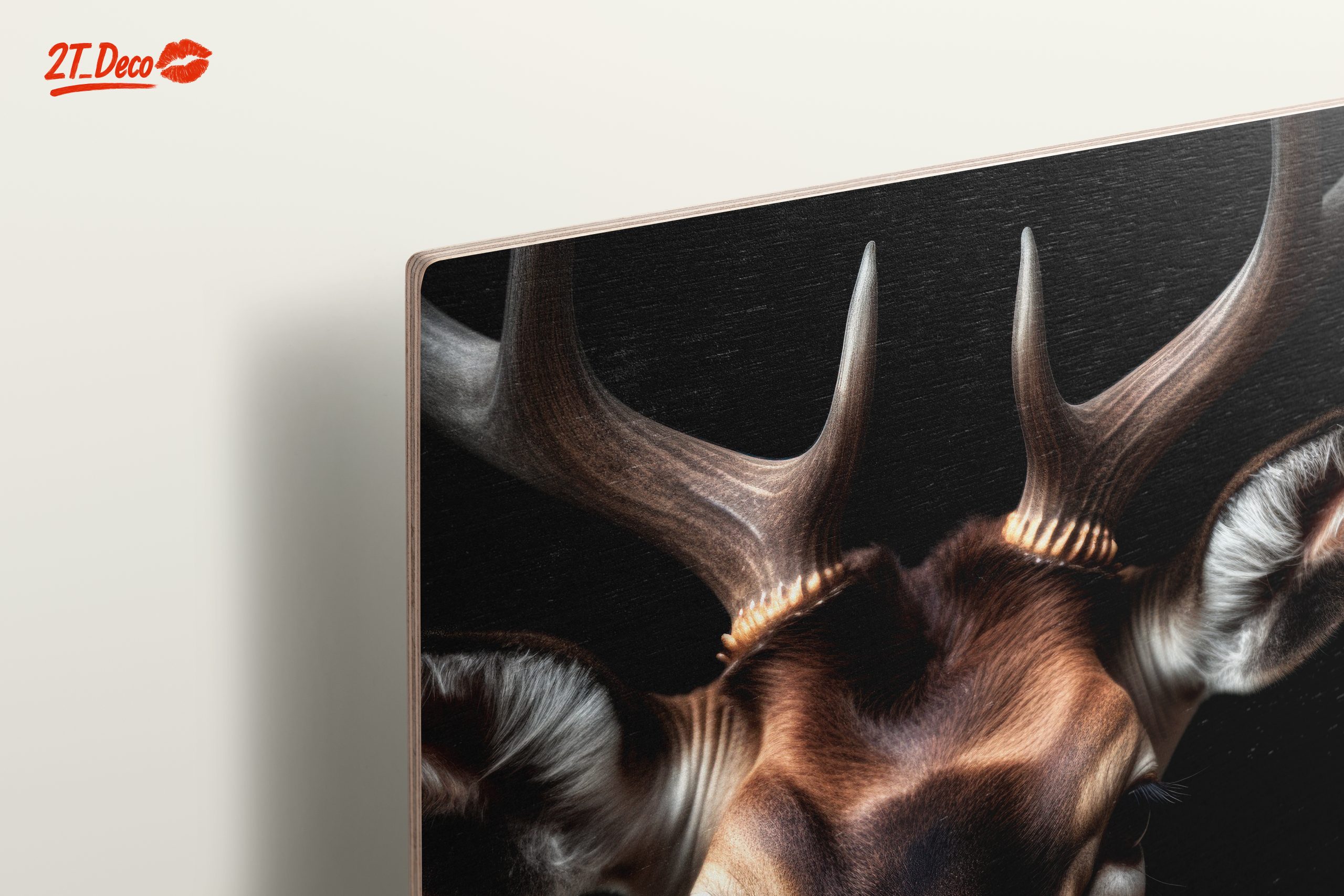 Majestic Deer Portrait Against Black Background - Image 15
